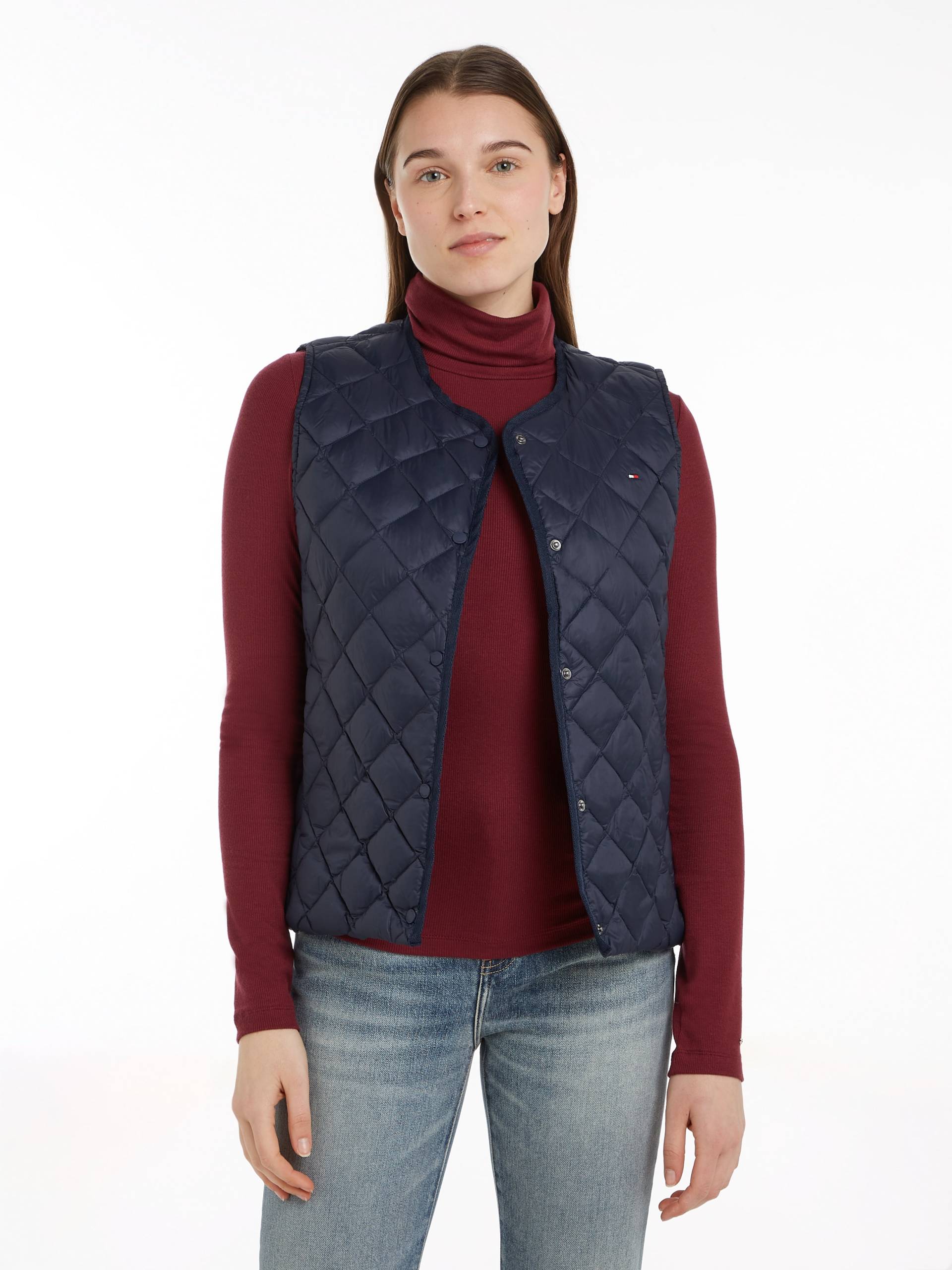 Tommy Hilfiger Steppweste, mit Logostickerei Tommy Hilfiger Steppweste, mit Logostickerei von TOMMY HILFIGER