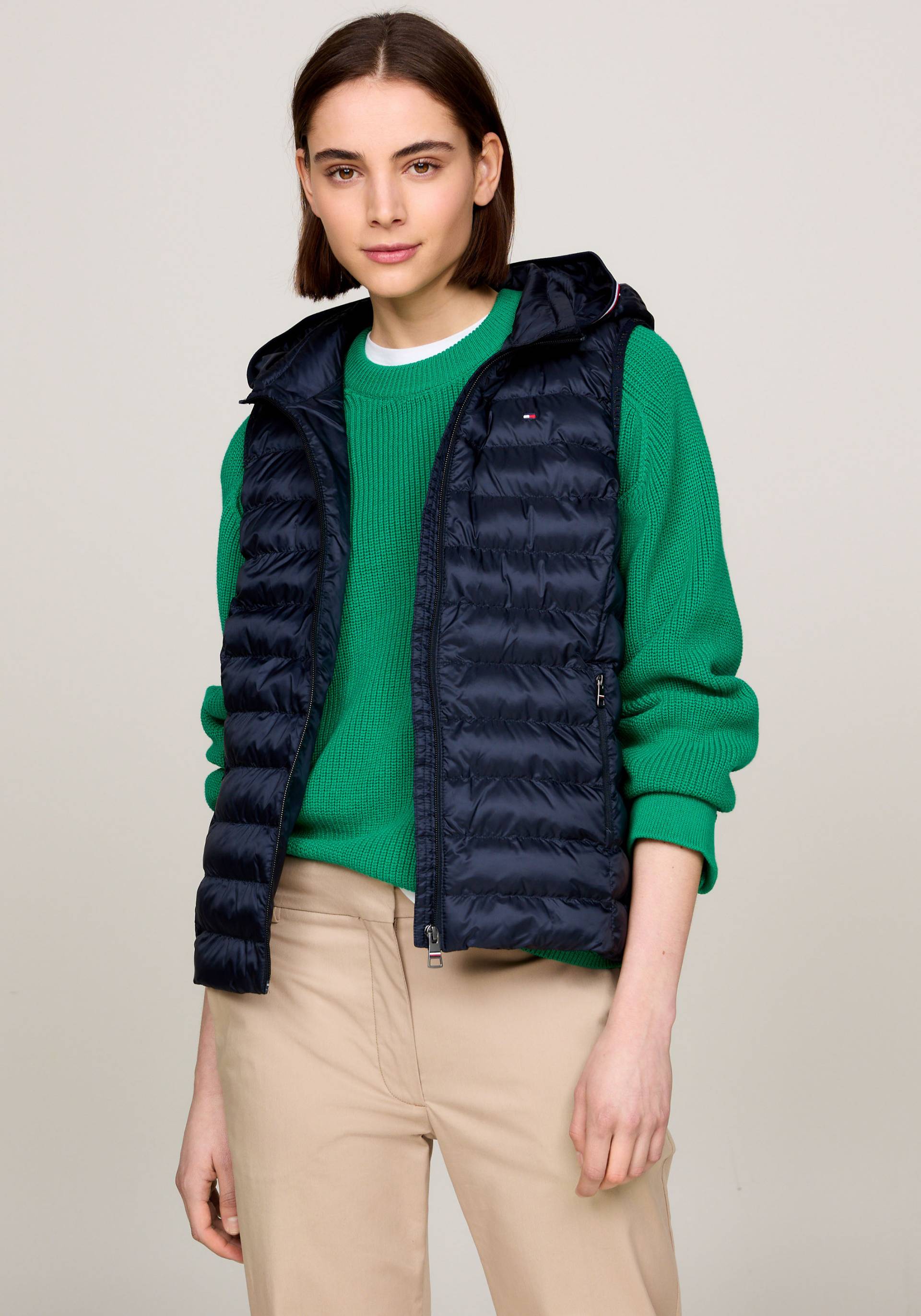 Tommy Hilfiger Steppweste »LW PADDED GLOBAL STRIPE VEST«, (Global Serie TH WOMEN), Reissverschlusstaschen Tommy Hilfiger Steppweste »LW PADDED GLOBAL STRIPE VEST«, (Global Serie TH WOMEN), Reissverschlusstaschen von TOMMY HILFIGER