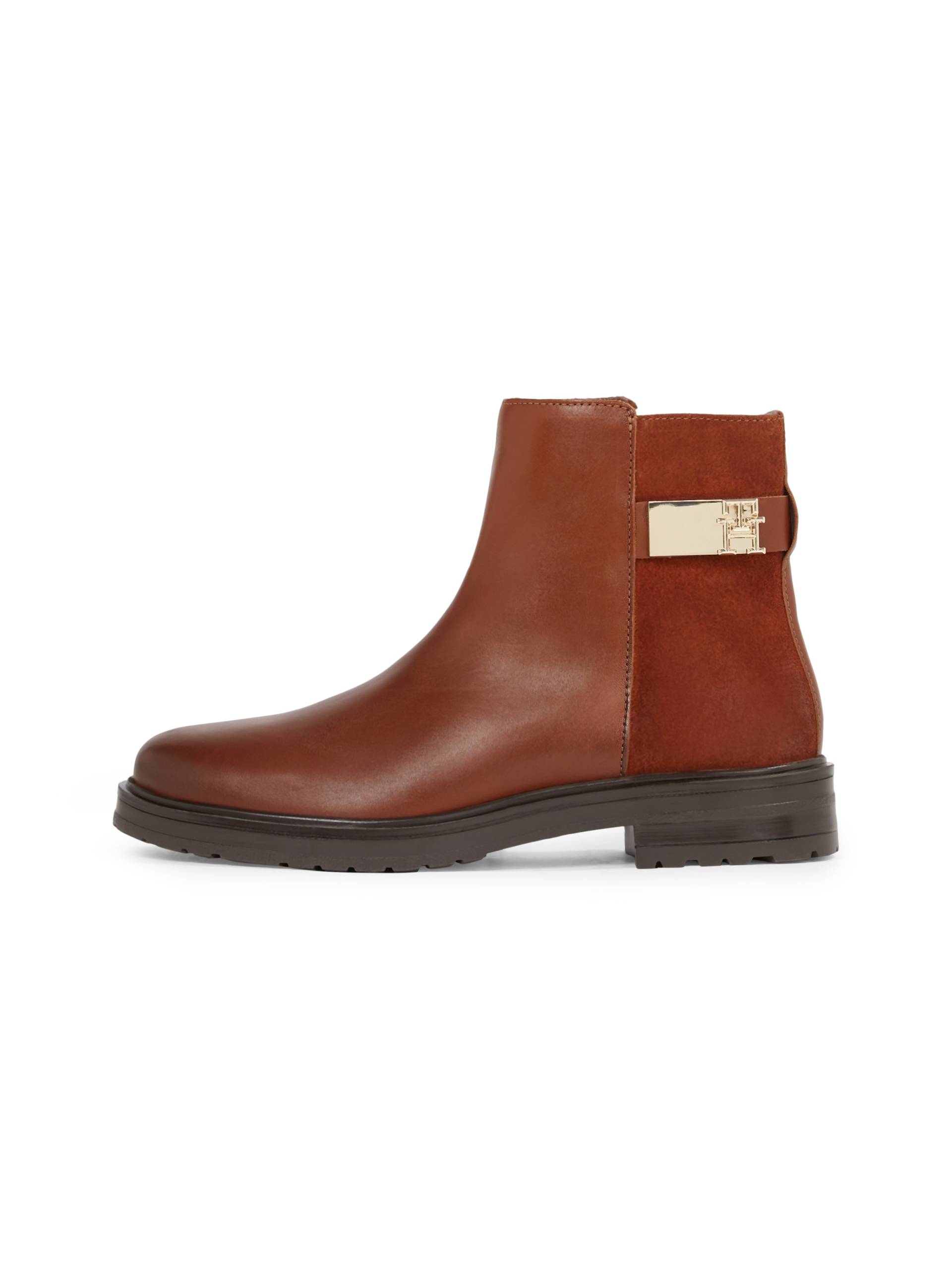 Tommy Hilfiger Stiefelette »TH LOGO LEATHER MIX CHELSEA«, Blockabsatz, Businesschuh, Boots mit TH-Schmuckelement Tommy Hilfiger Stiefelette »TH LOGO LEATHER MIX CHELSEA«, Blockabsatz, Businesschuh, Boots mit TH-Schmuckelement von TOMMY HILFIGER