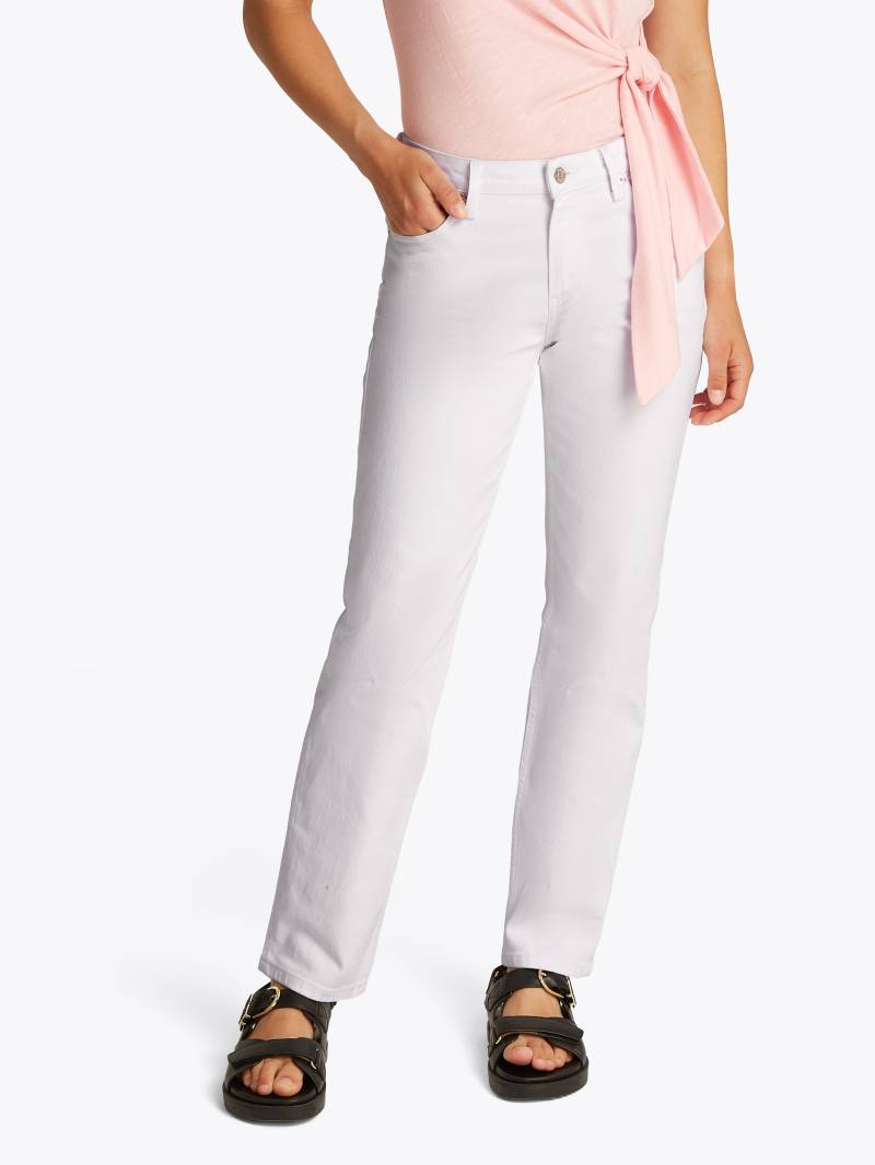 Tommy Hilfiger Straight-Jeans »CLASSIC STRAIGHT RW ECRU«, mit Logo-Badge, in Knöchellänge von TOMMY HILFIGER