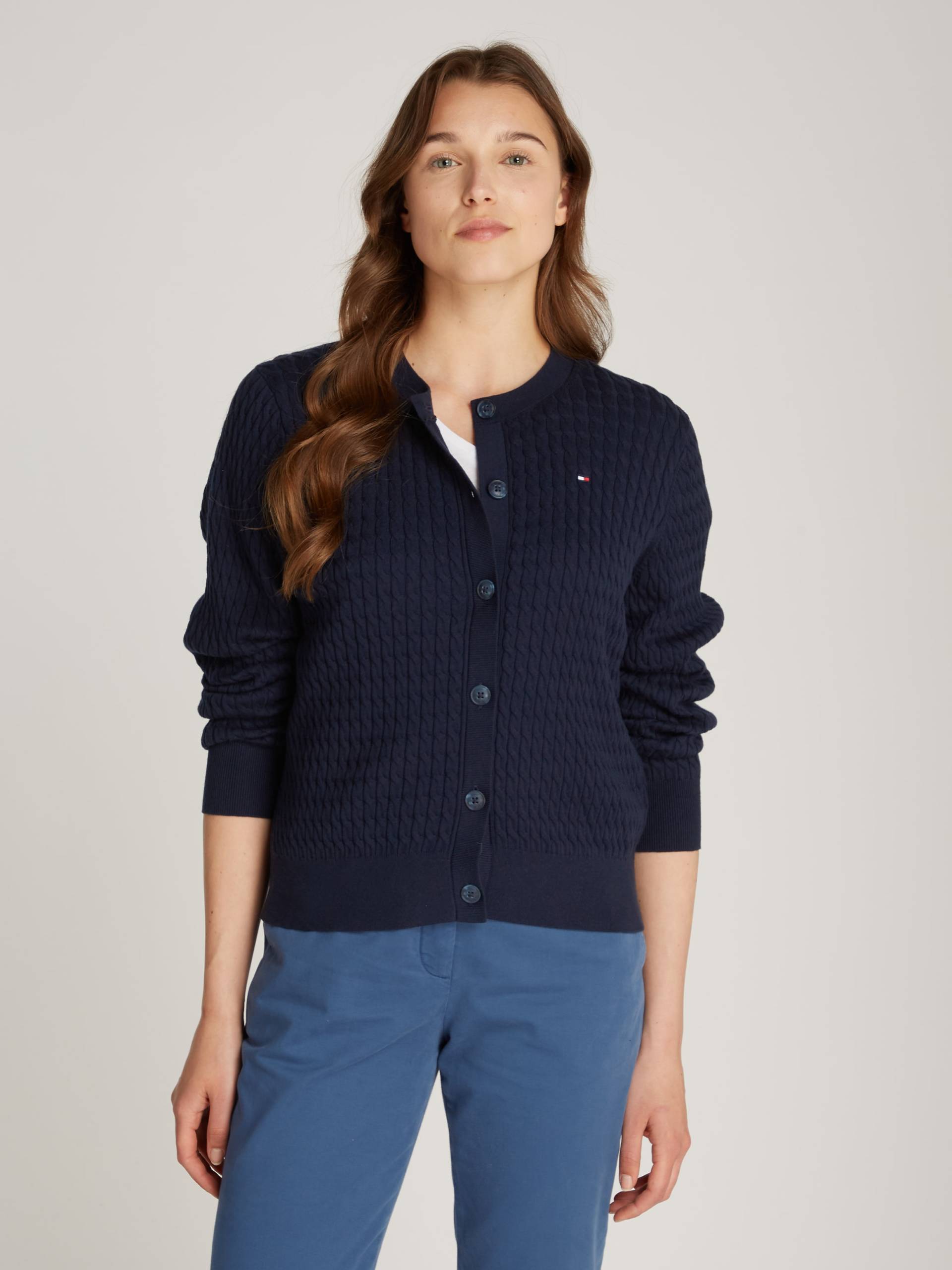 Tommy Hilfiger Strickjacke »CO CABLE C-NK CARDIGAN«, mit Zopfstruktur Tommy Hilfiger Strickjacke »CO CABLE C-NK CARDIGAN«, mit Zopfstruktur von TOMMY HILFIGER