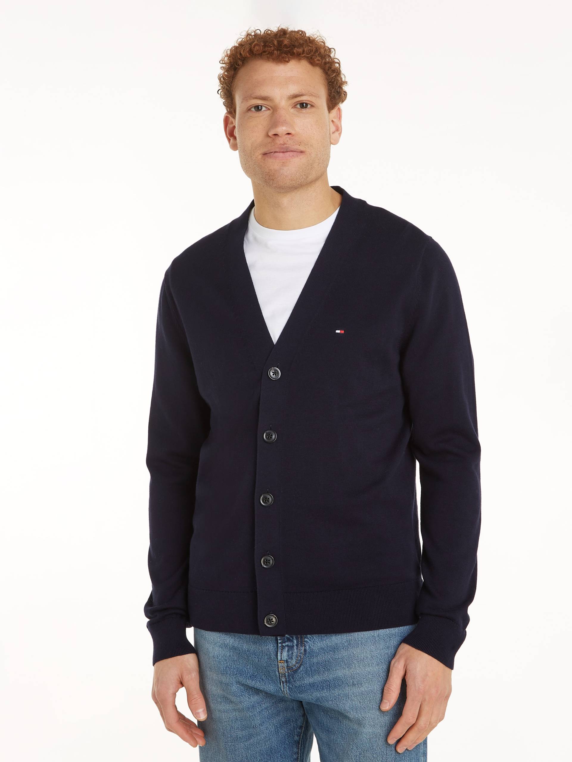 Tommy Hilfiger Strickjacke »ESSENTIAL COTTON CARDIGAN« von TOMMY HILFIGER