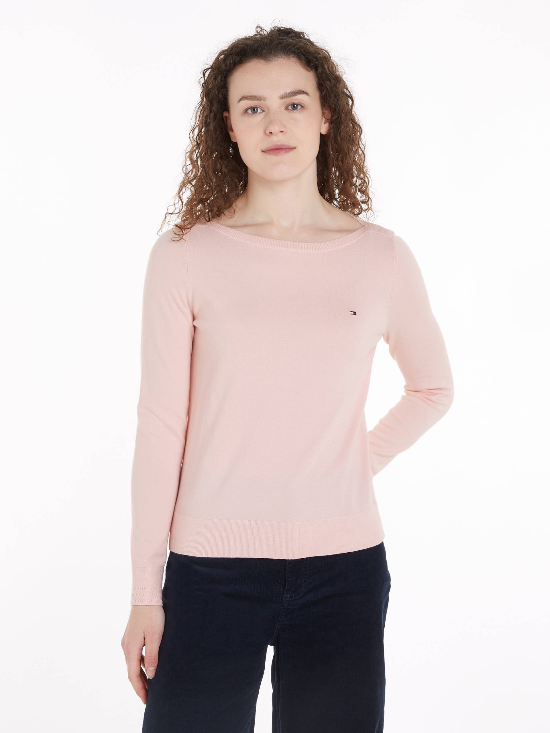 Tommy Hilfiger Strickpullover »CO JERSEY STITCH BOAT-NK SWEATER«, mit Tommy Hilfiger Logo-Flag am Ärmel Tommy Hilfiger Strickpullover »CO JERSEY STITCH BOAT-NK SWEATER«, mit Tommy Hilfiger Logo-Flag am Ärmel von TOMMY HILFIGER