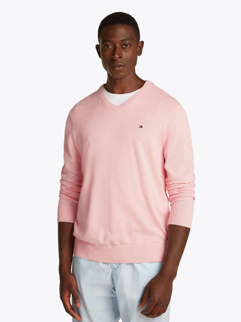 Tommy Hilfiger Strickpullover »ESSENTIAL COTTON V NECK« von TOMMY HILFIGER