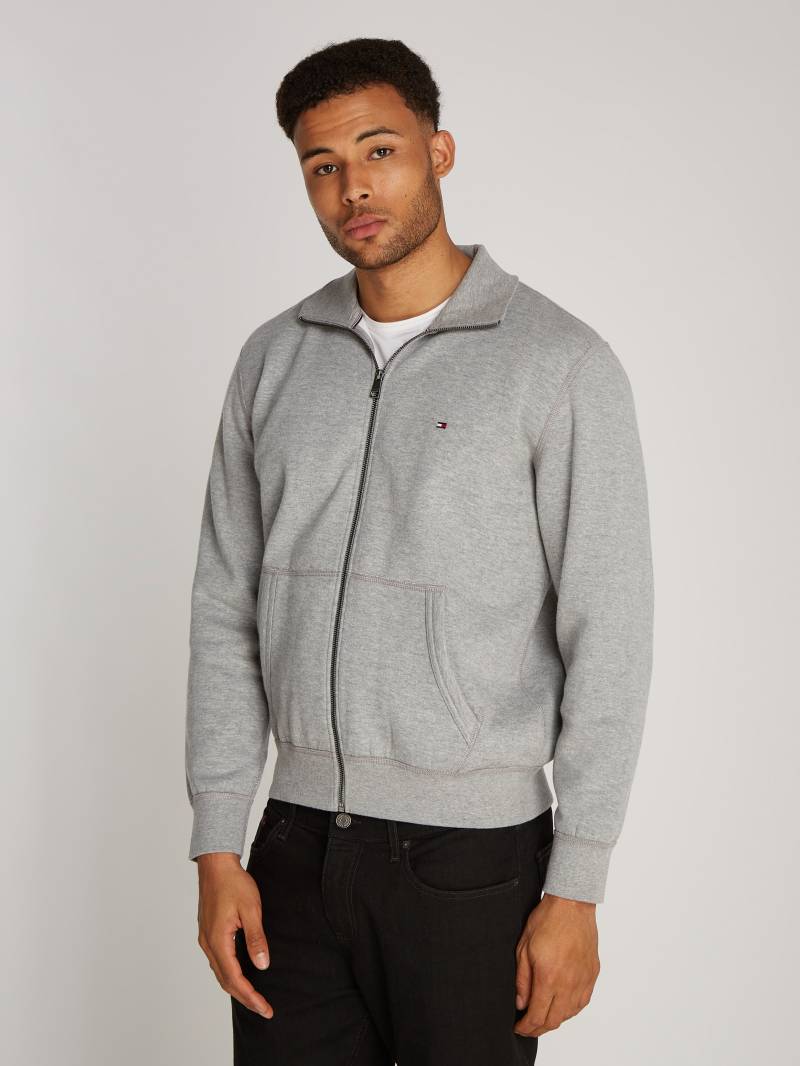 Tommy Hilfiger Sweatjacke »ESSENTIAL FLEECE ZT STAND COLLAR«, mit Logostickerei von TOMMY HILFIGER