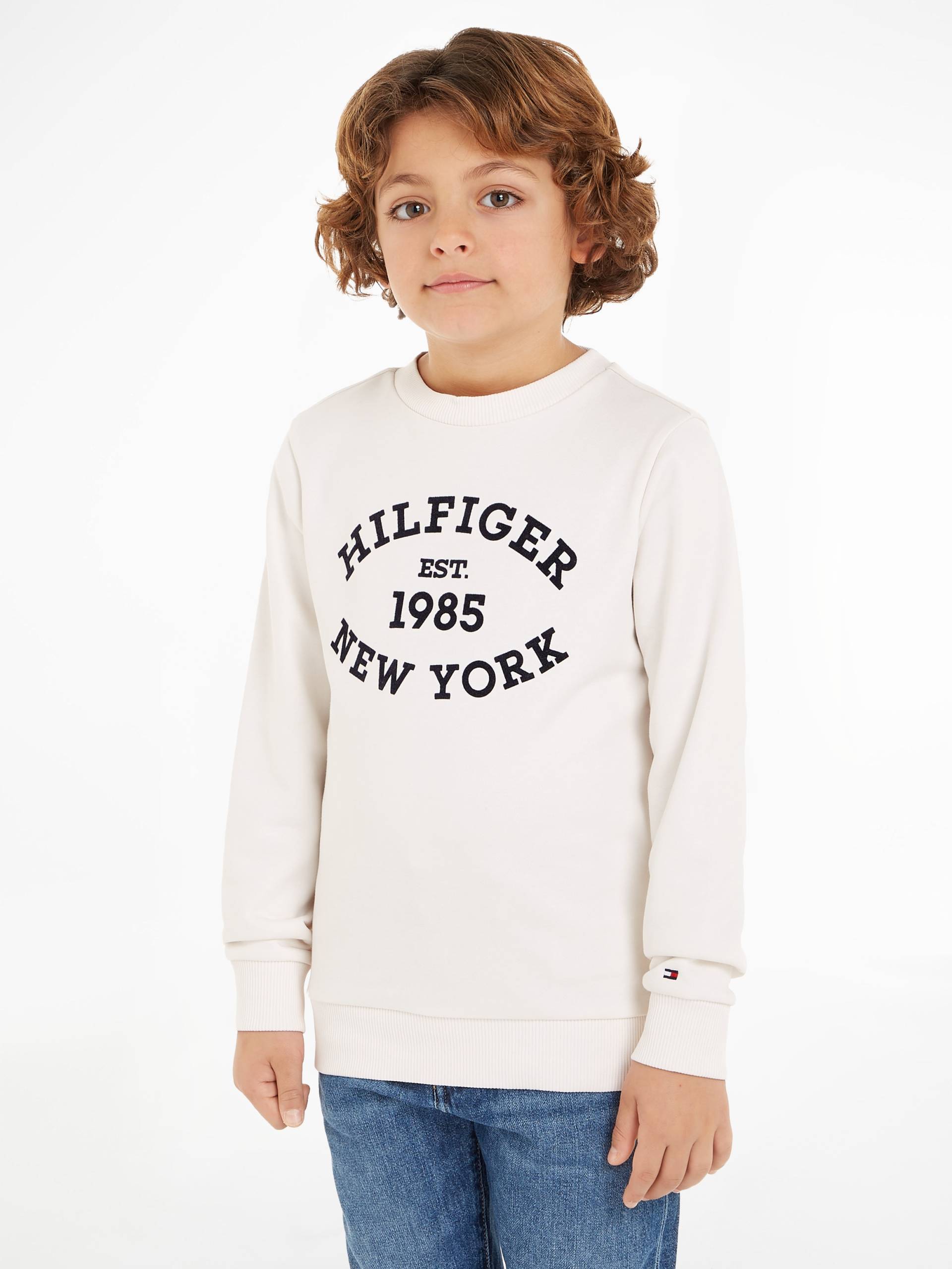 Tommy Hilfiger Sweatshirt »MONOTYPE FLOCK REG SWEATSHIRT«, Kinder bis 16 Jahre mit Logoschirftzug Tommy Hilfiger Sweatshirt »MONOTYPE FLOCK REG SWEATSHIRT«, Kinder bis 16 Jahre mit Logoschirftzug von TOMMY HILFIGER