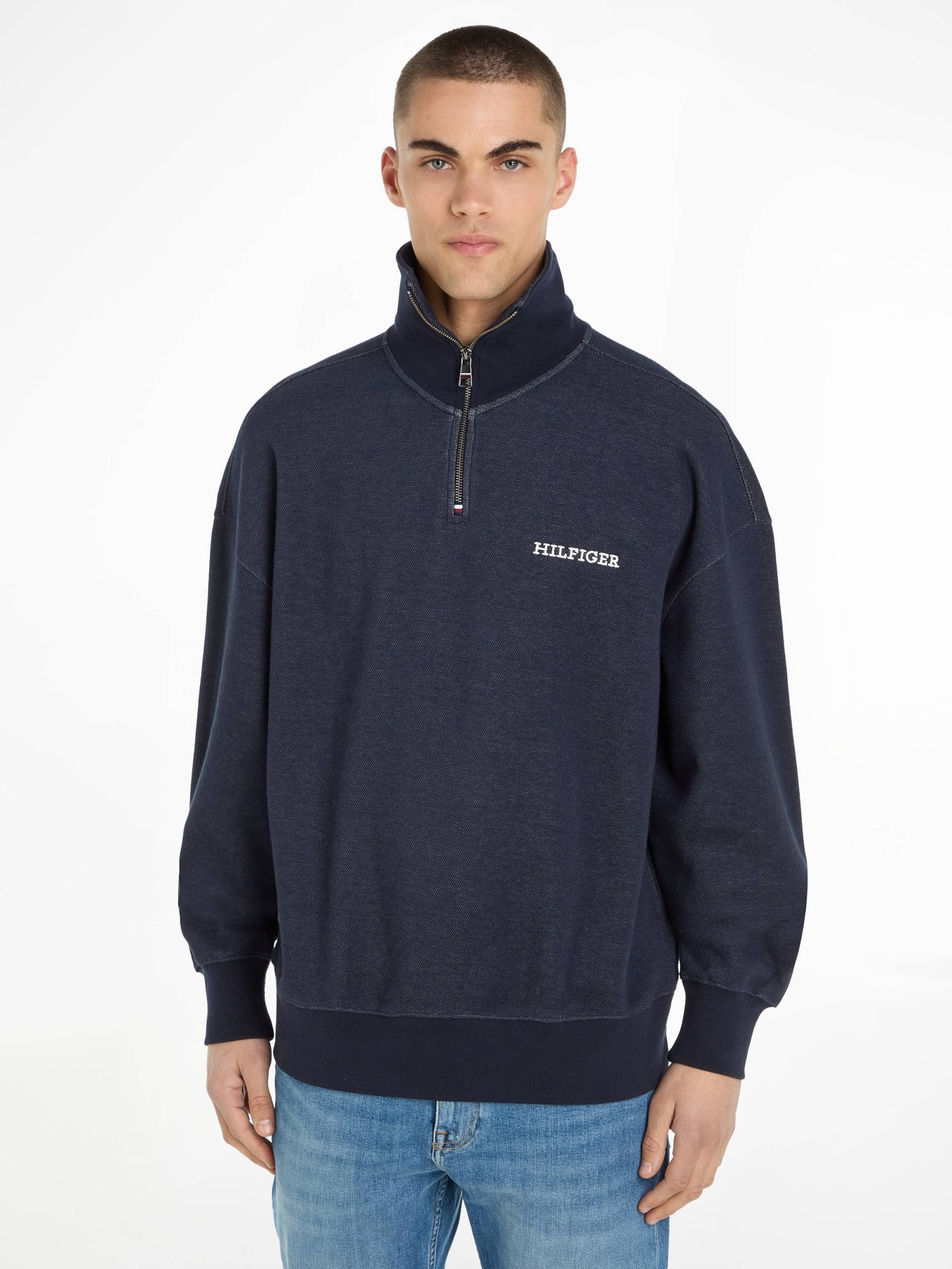 Tommy Hilfiger Sweatshirt »MONOTYPE HONEYCOMB 1/4 ZIP« von TOMMY HILFIGER