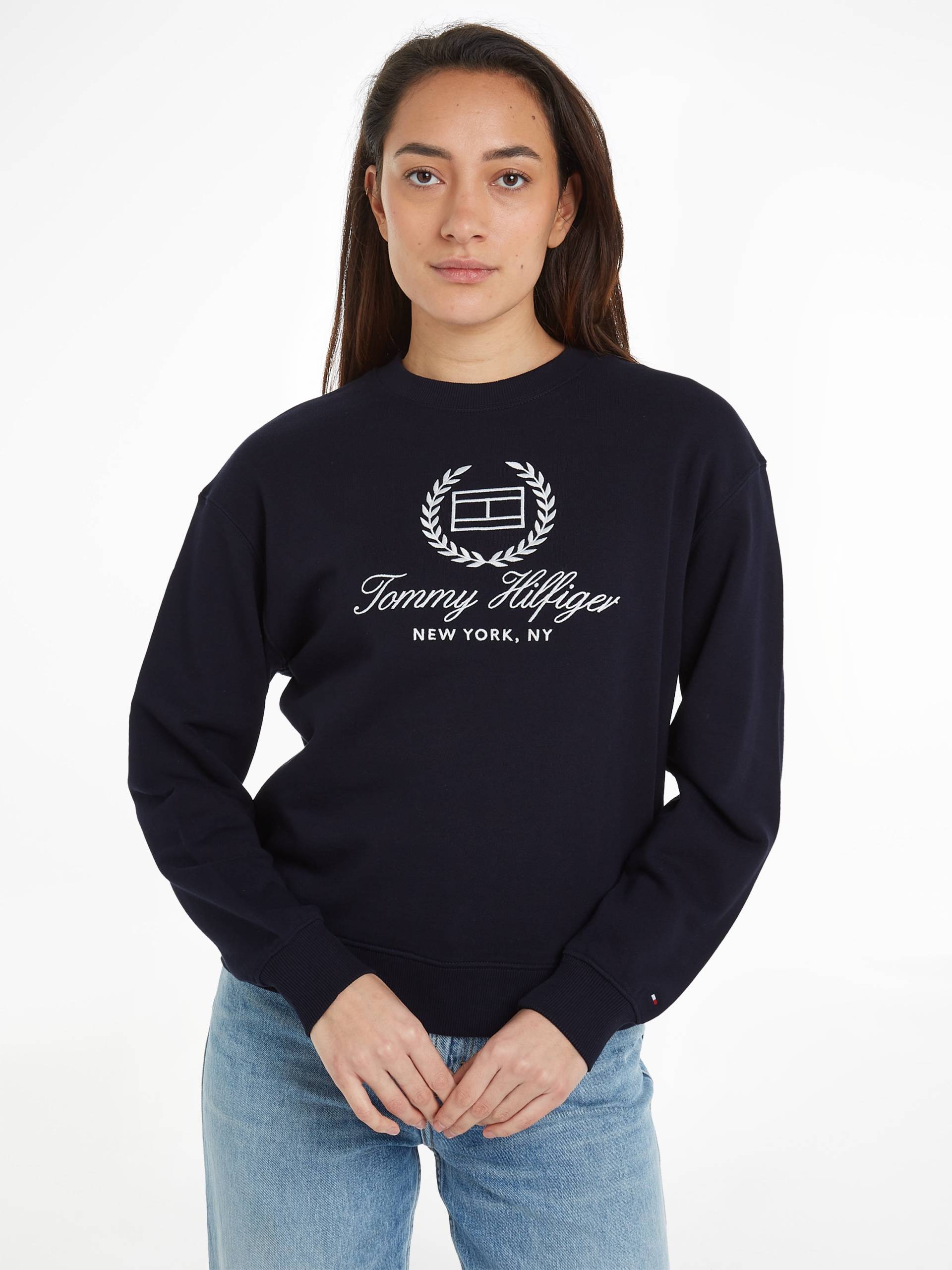 Tommy Hilfiger Sweatshirt »REG FLAG SCRIPT CNK SWTSHRT« von TOMMY HILFIGER