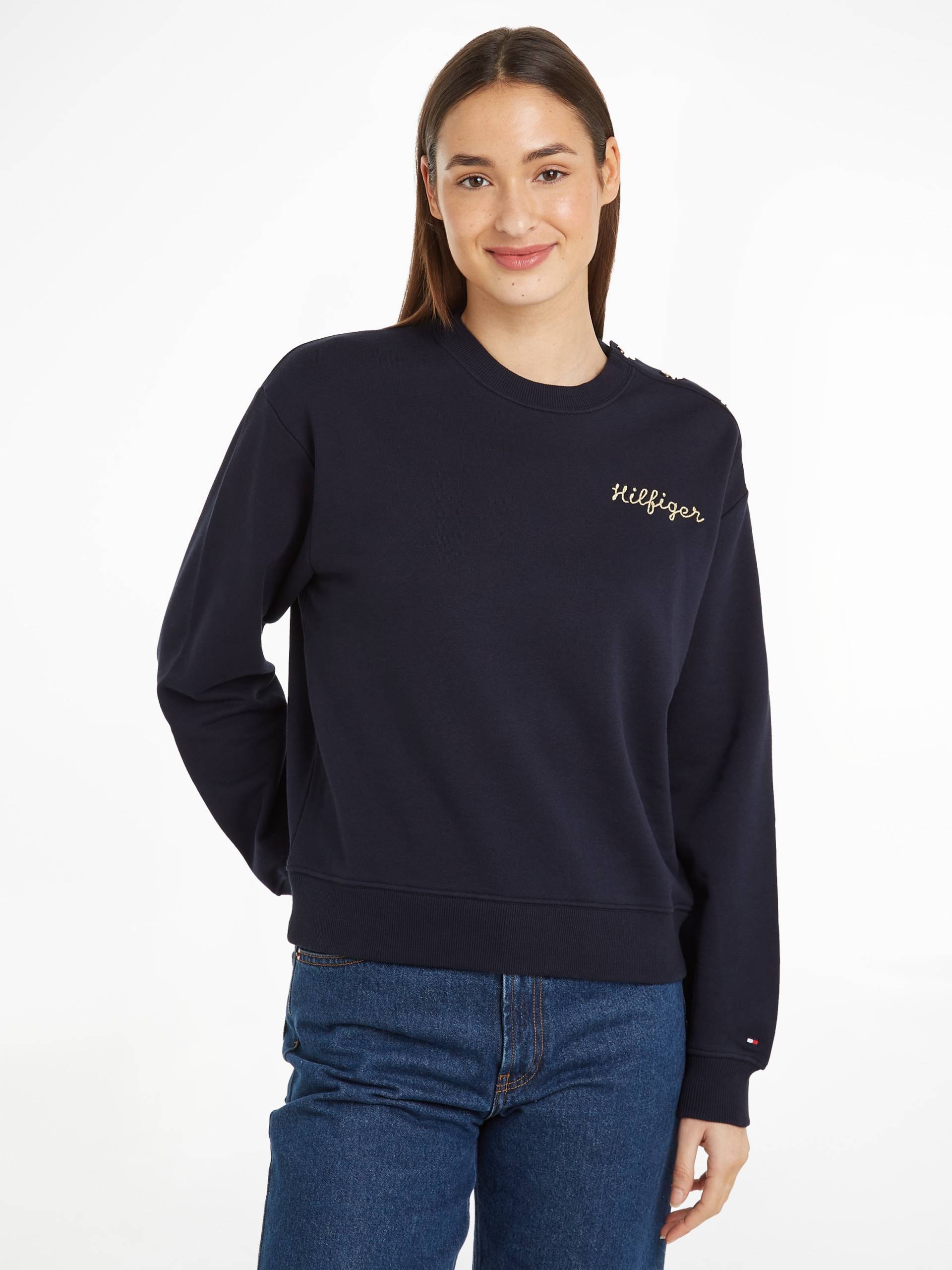 Tommy Hilfiger Sweatshirt »REG GOLD BUTTON SWEATSHIRT« von TOMMY HILFIGER