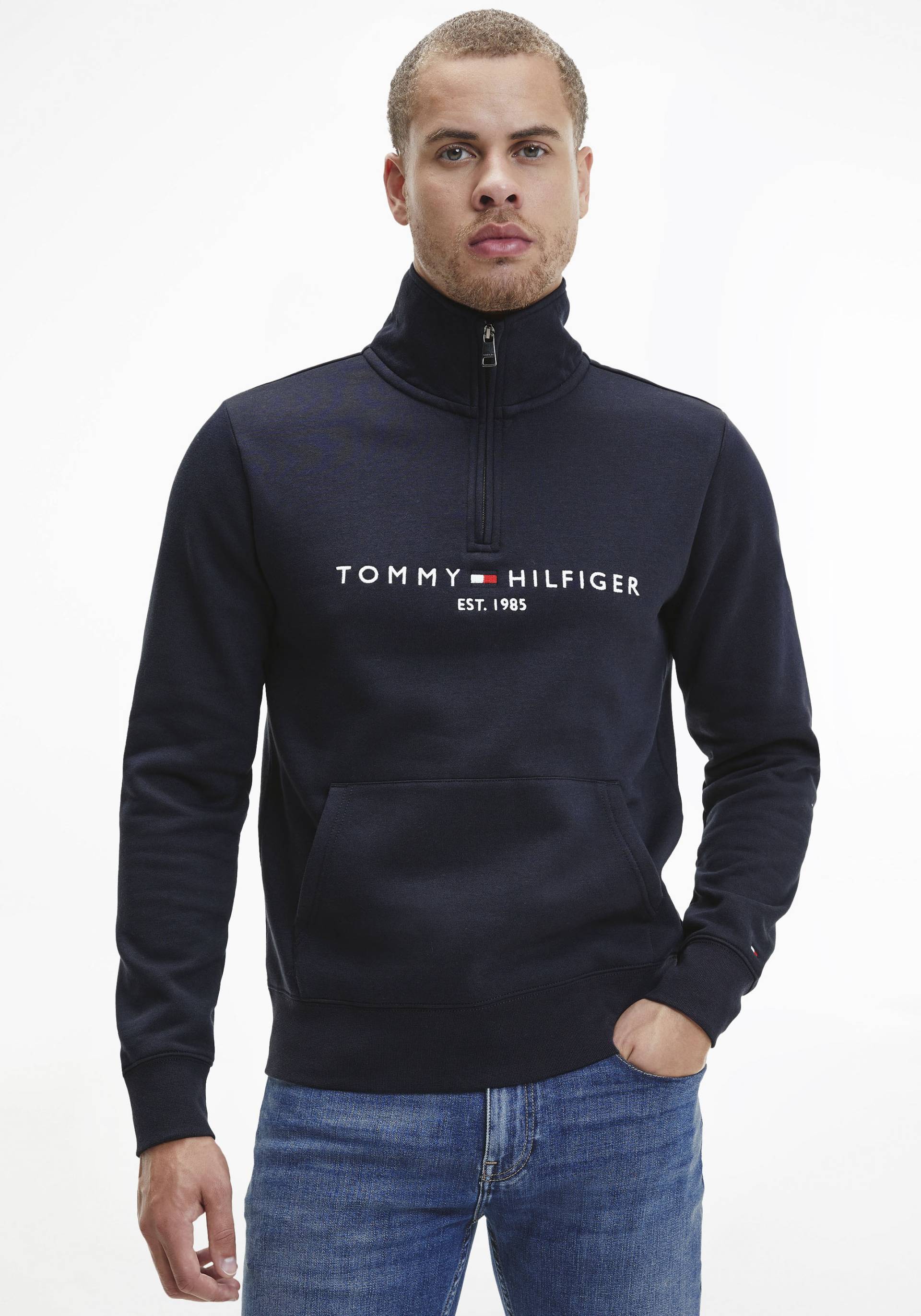 Tommy Hilfiger Sweatshirt »TOMMY LOGO MOCKNECK« von TOMMY HILFIGER