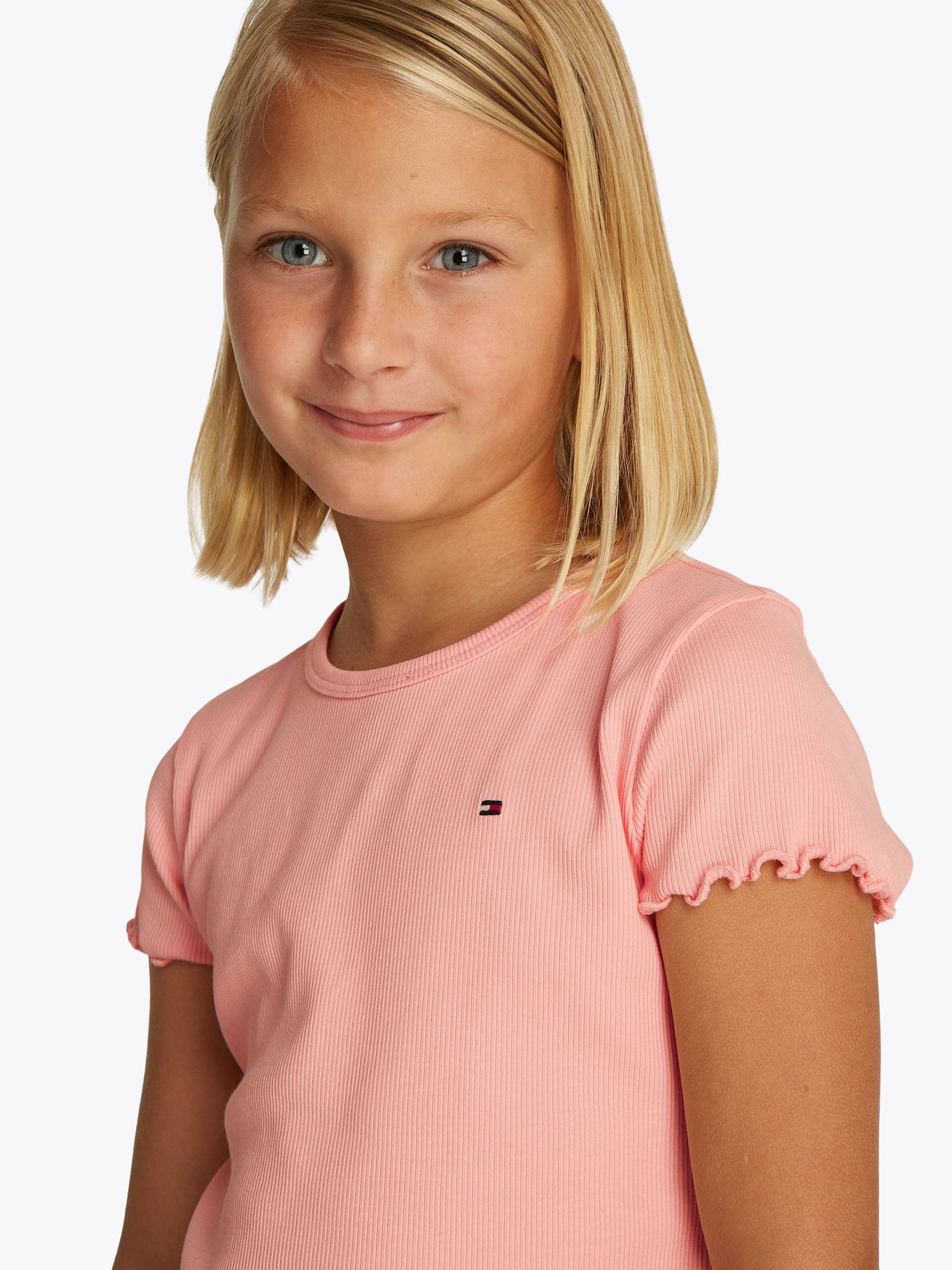 Tommy Hilfiger T-Shirt »ESSENTIAL RIB TOP SS«, mit Logostickerei Tommy Hilfiger T-Shirt »ESSENTIAL RIB TOP SS«, mit Logostickerei von TOMMY HILFIGER