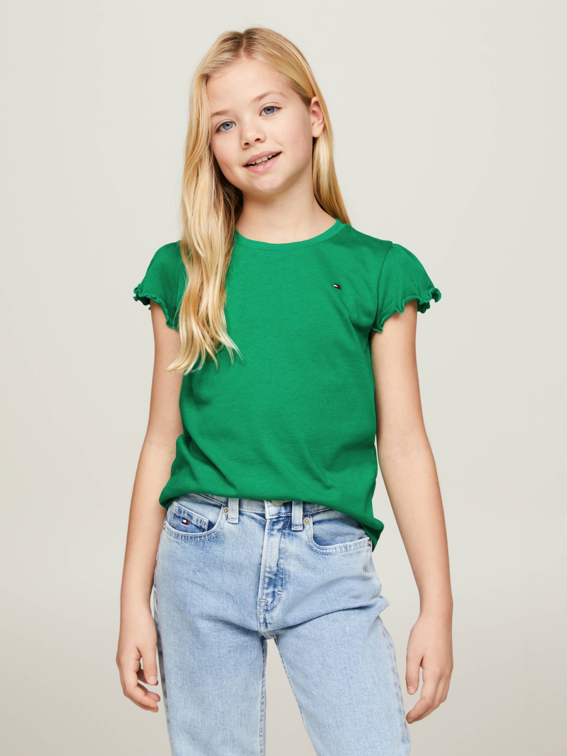 Tommy Hilfiger T-Shirt »ESSENTIAL RUFFLE SLEEVE TOP« von TOMMY HILFIGER