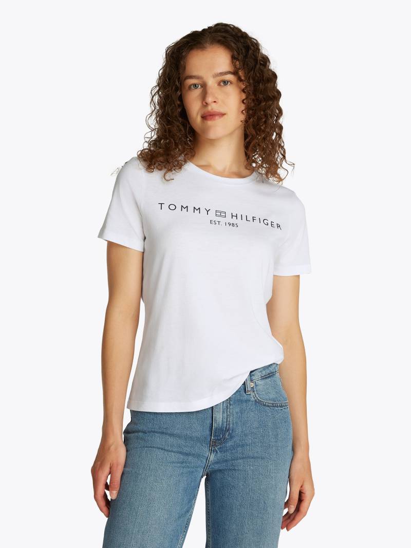 Tommy Hilfiger T-Shirt »REG CORP LOGO C-NK SS«, mit Logoschriftzug von TOMMY HILFIGER