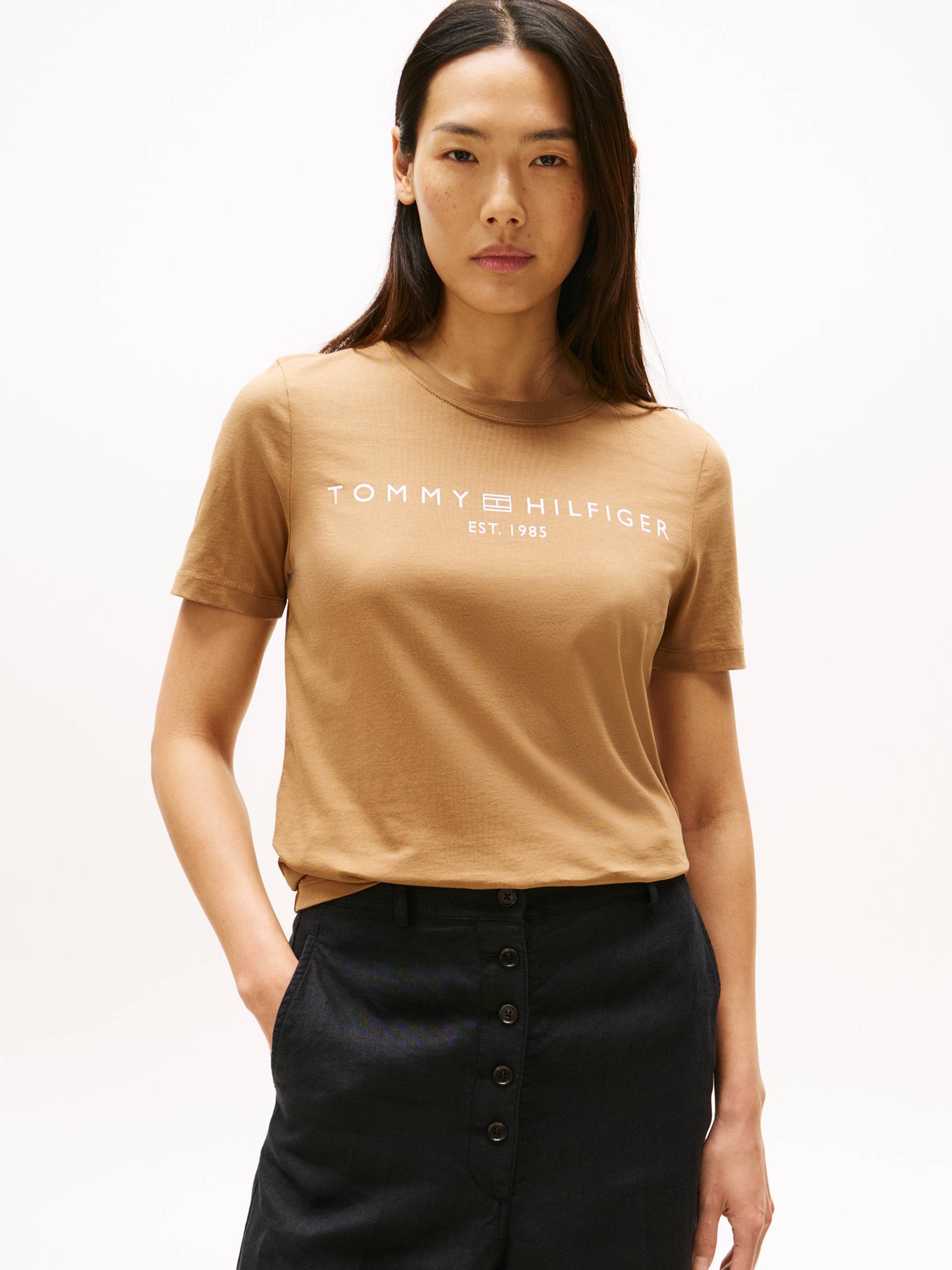Tommy Hilfiger T-Shirt »REG CORP LOGO C-NK SS«, mit Logoschriftzug von TOMMY HILFIGER