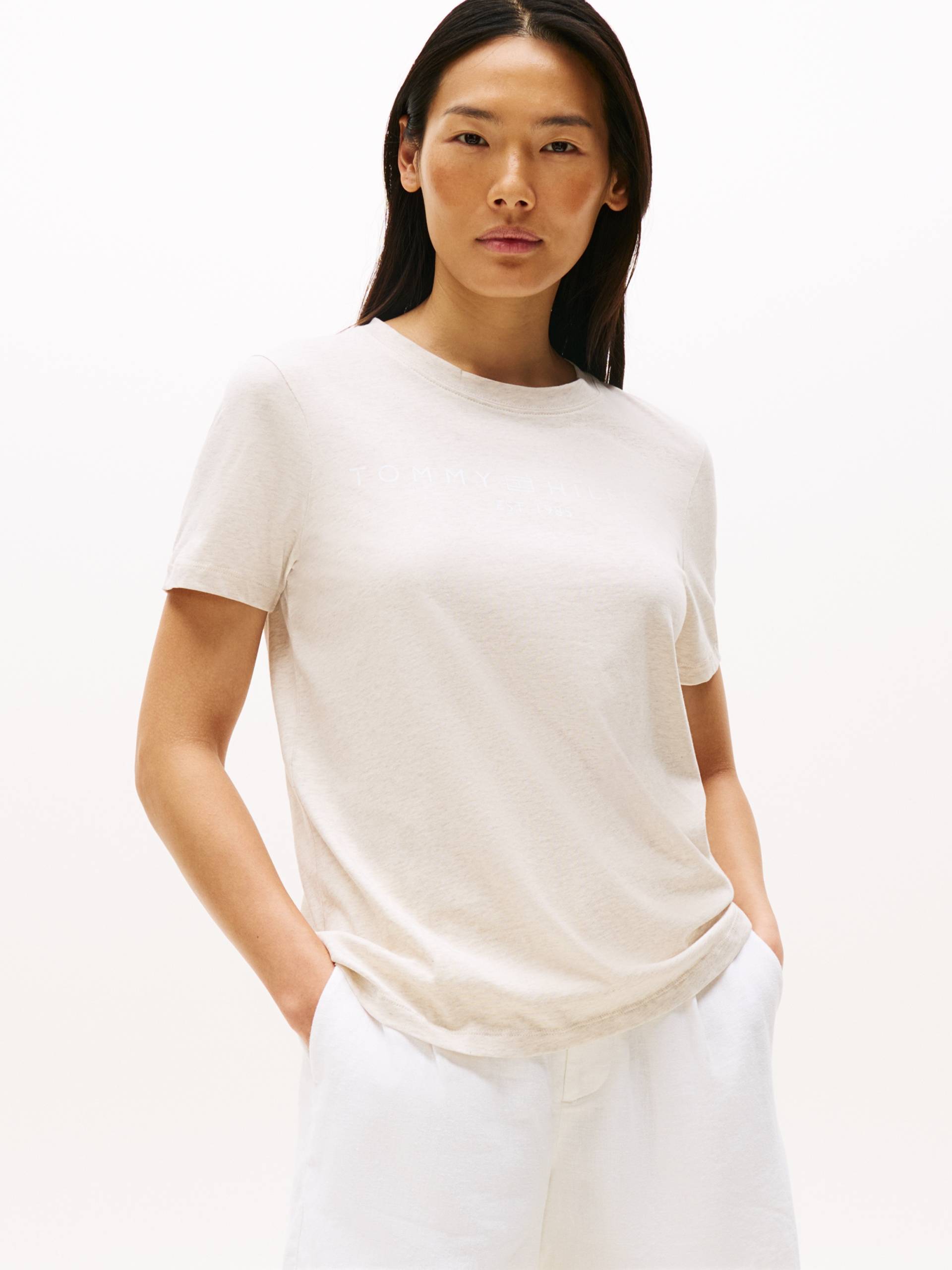 Tommy Hilfiger T-Shirt »REG CORP LOGO C-NK SS«, mit Logoschriftzug von TOMMY HILFIGER