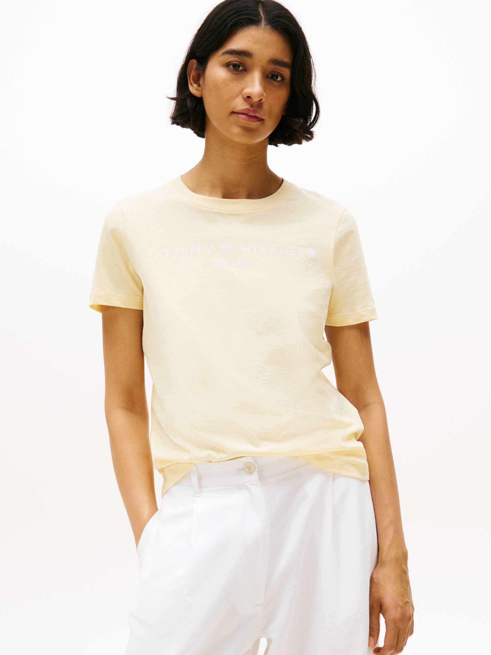 Tommy Hilfiger T-Shirt »REG CORP LOGO C-NK SS«, mit Logoschriftzug von TOMMY HILFIGER