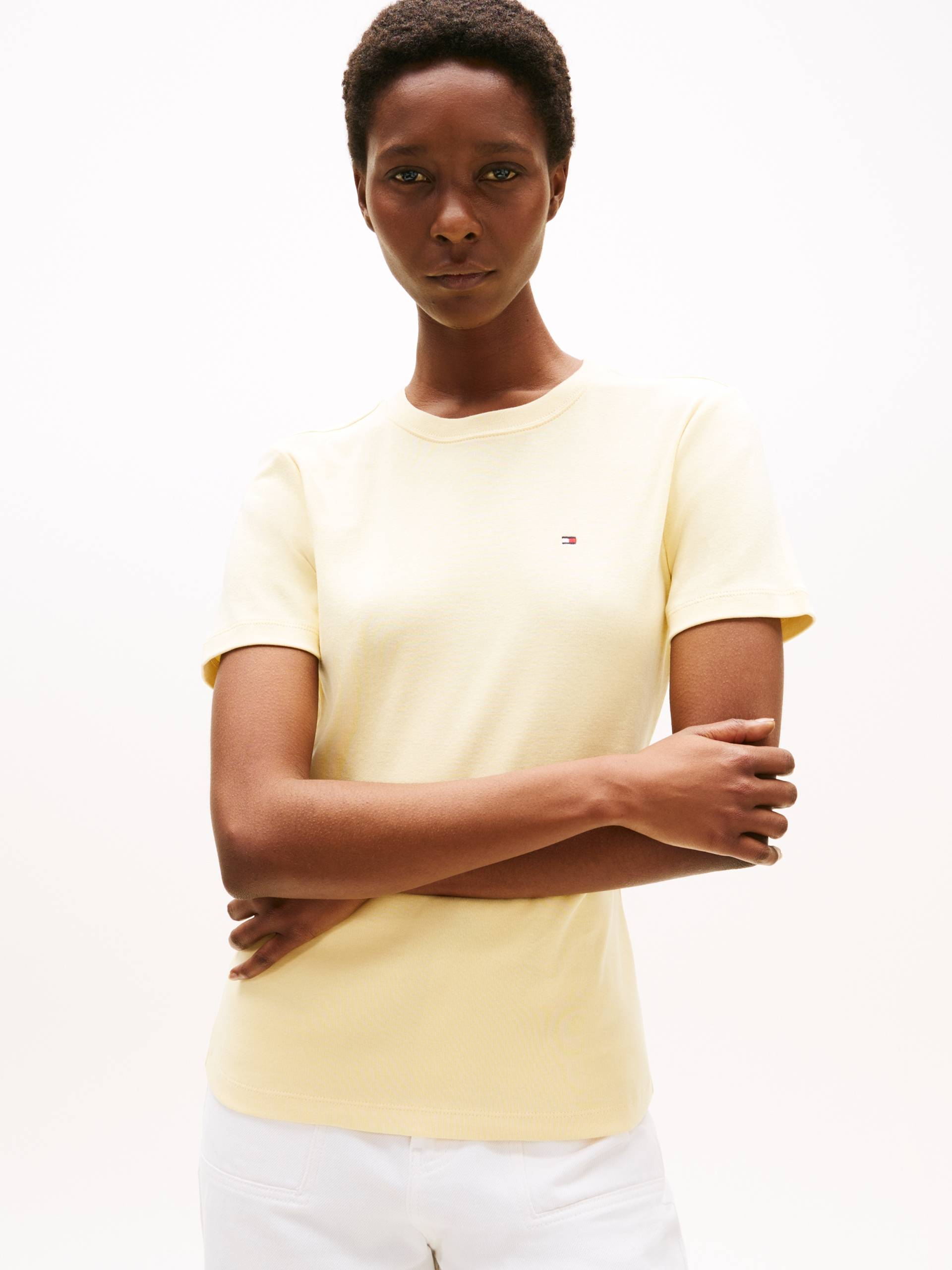 Tommy Hilfiger T-Shirt »SLIM CODY C-NK SS«, mit Logostickerei von TOMMY HILFIGER