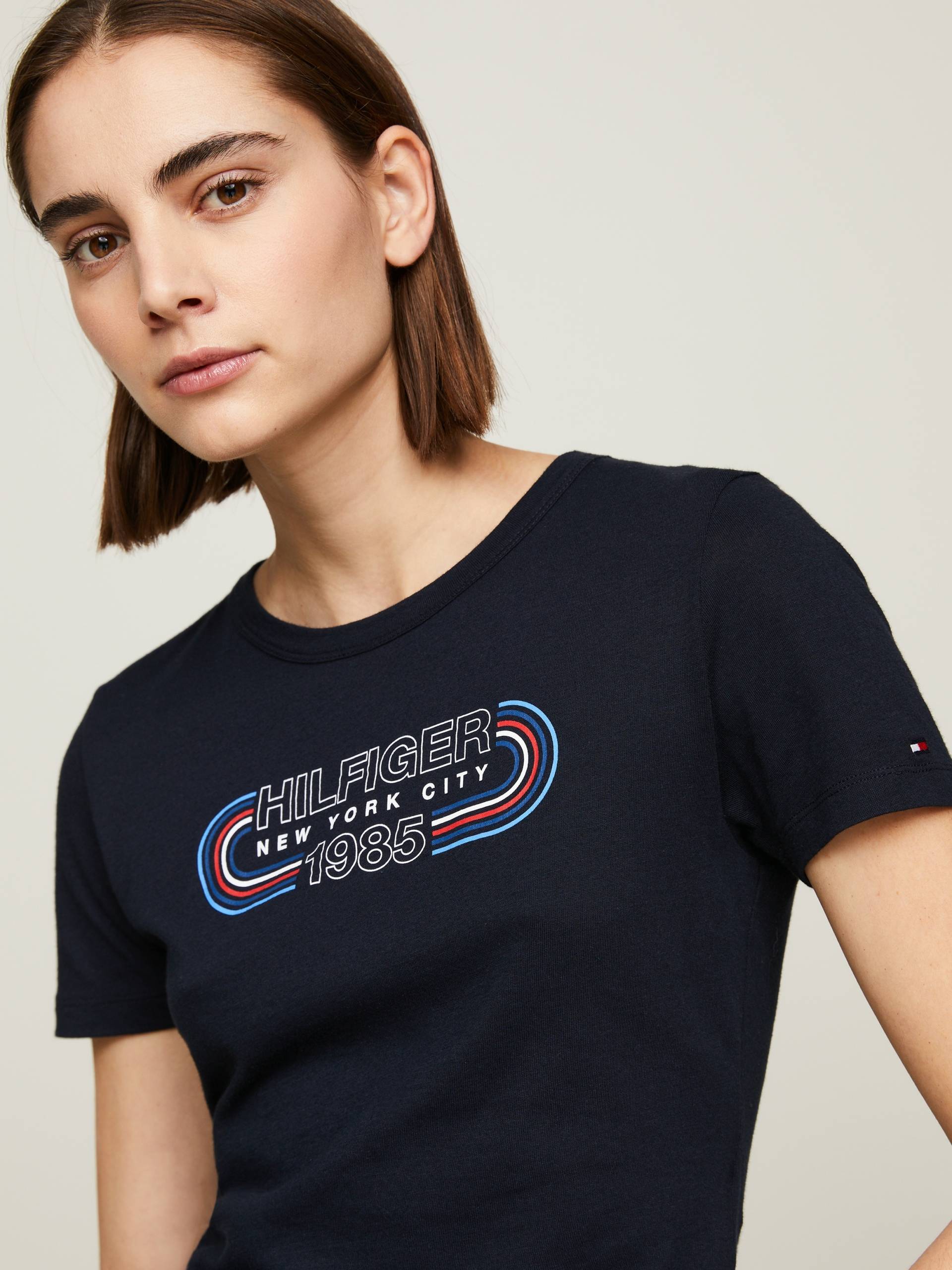 Tommy Hilfiger T-Shirt »SLIM TRACK HILFIGER C-NK SS« von TOMMY HILFIGER