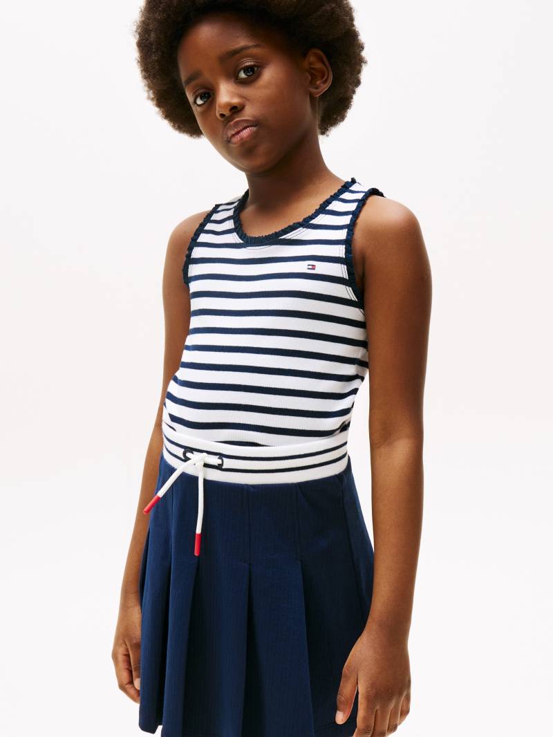 Tommy Hilfiger Tanktop »ESSENTIAL RIB LACE TANK TOP«, mit Spitze, mit Logostickerei von TOMMY HILFIGER