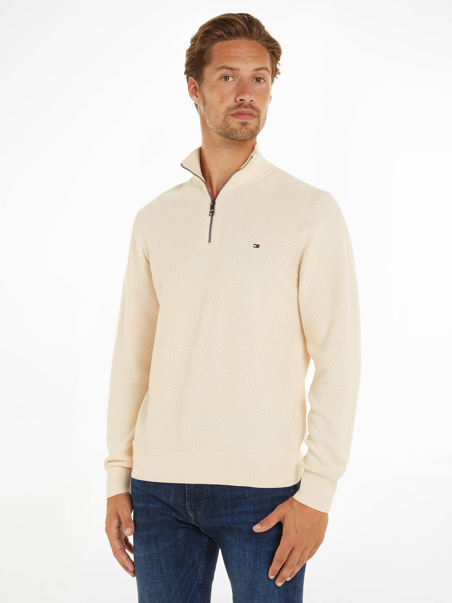 Tommy Hilfiger Troyer »OVAL STRUCTURE ZIP MOCK« von TOMMY HILFIGER