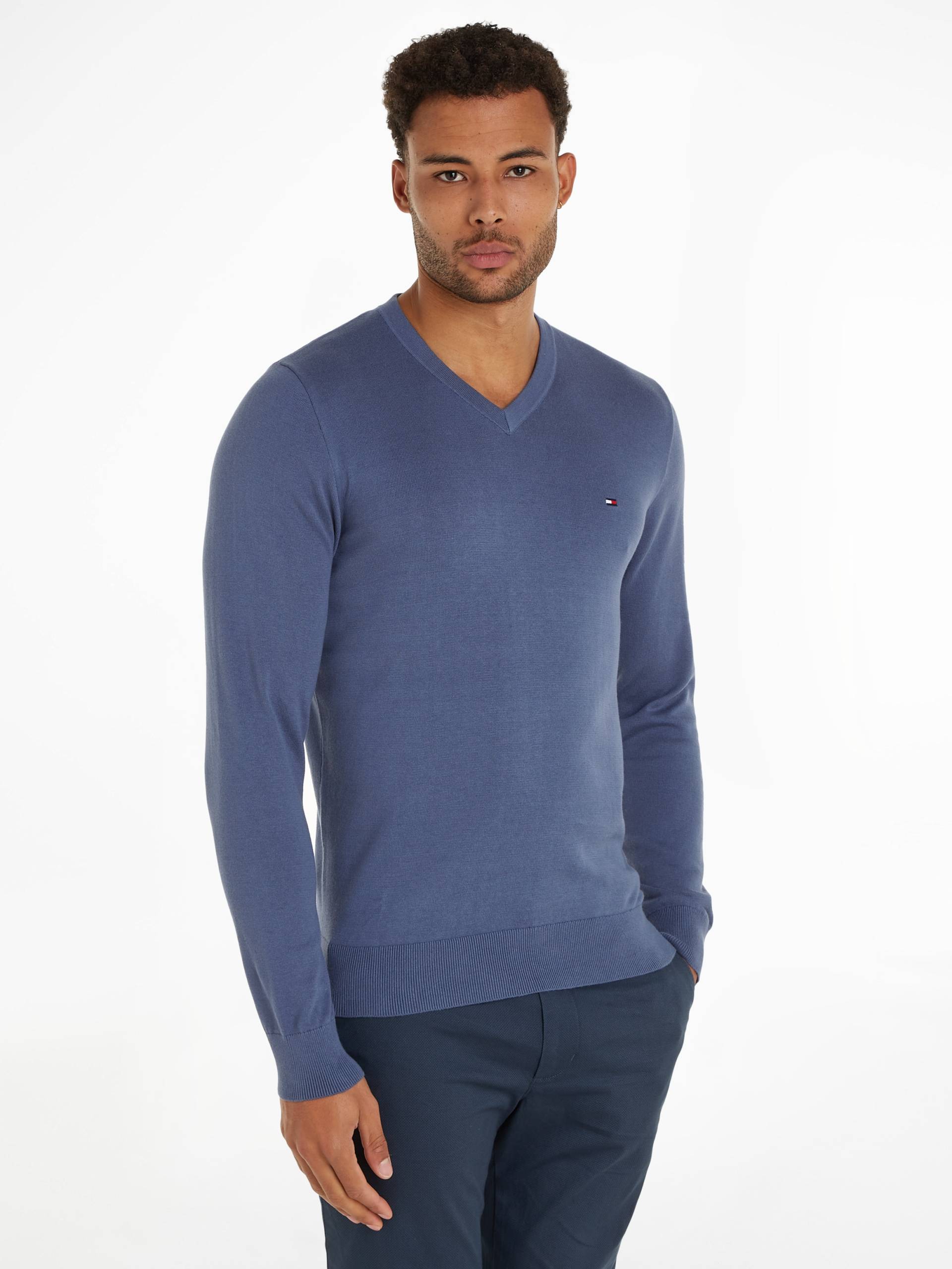 Tommy Hilfiger V-Ausschnitt-Pullover »CLASSIC COTTON V NECK« von TOMMY HILFIGER