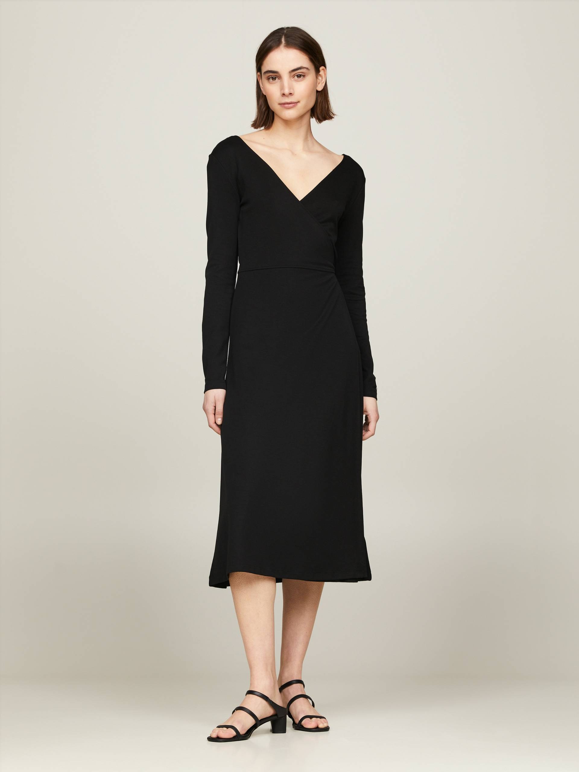 Tommy Hilfiger Wickelkleid »F&F WRAP MIDI DRESS LS« von TOMMY HILFIGER