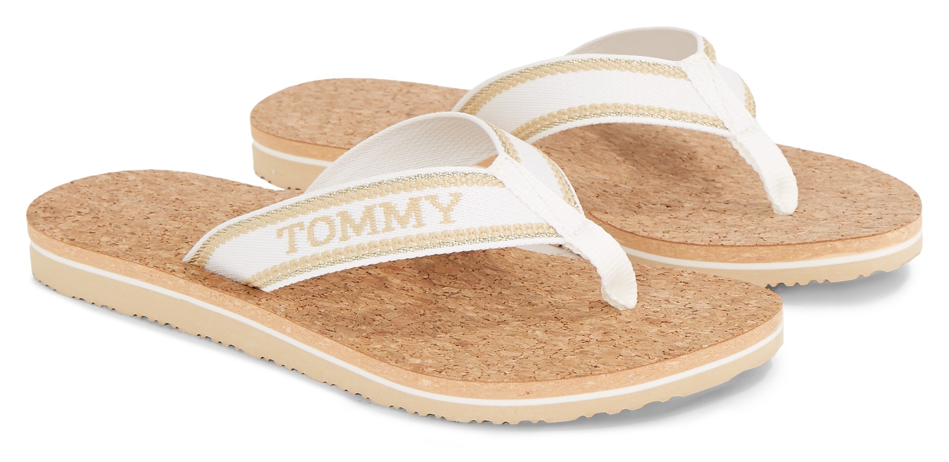 Tommy Hilfiger Zehentrenner »HILFIGER CORK BEACH SANDAL« von TOMMY HILFIGER