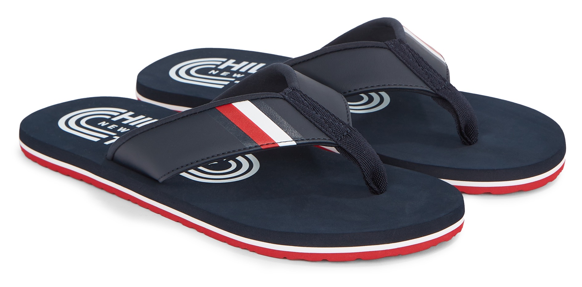 Tommy Hilfiger Zehentrenner »HILFIGER RWB PADDED BEACH SANDAL« von TOMMY HILFIGER