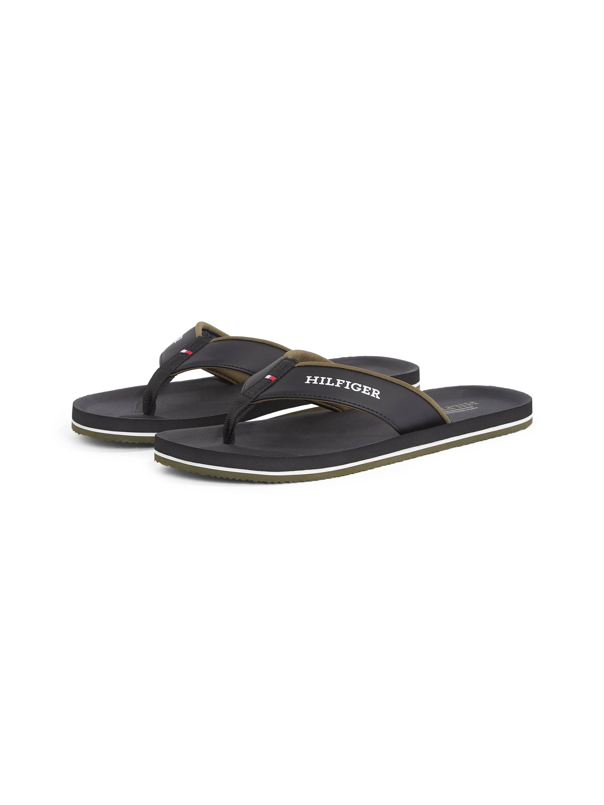 Tommy Hilfiger Zehentrenner »PADDED COMFORT HILFIGER B SANDAL«, Sommerschuh, Schlappen, Badeschuh mit Logoschriftzug von TOMMY HILFIGER