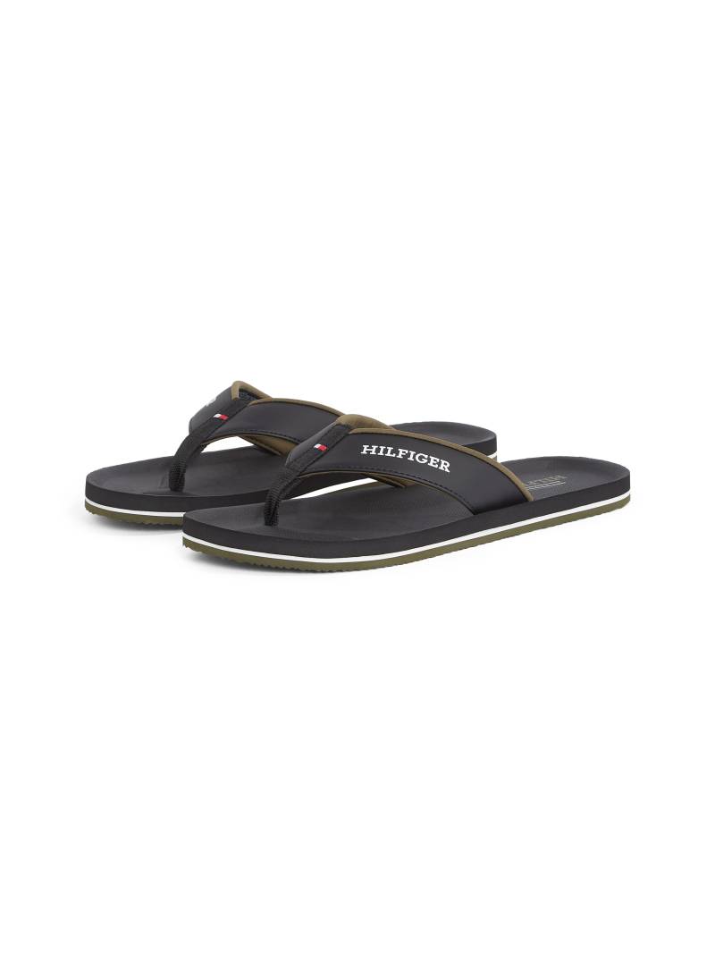 Tommy Hilfiger Zehentrenner »PADDED COMFORT HILFIGER B SANDAL«, Sommerschuh, Schlappen, Badeschuh mit Logoschriftzug von TOMMY HILFIGER