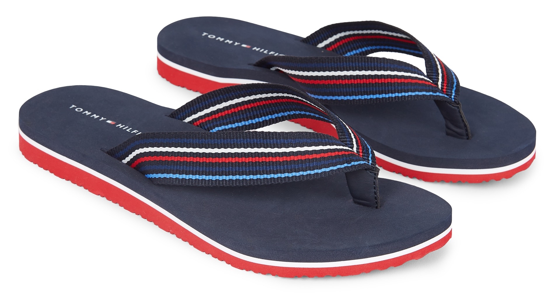 Tommy Hilfiger Zehentrenner »TH STRIPES BEACH SANDAL« von TOMMY HILFIGER