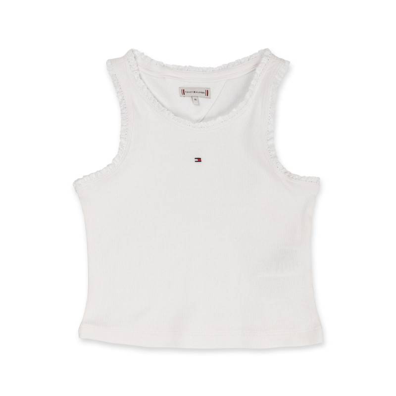 Top, Ärmellos Mädchen Weiss 6A von TOMMY HILFIGER