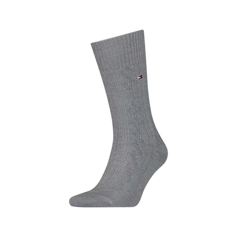 Wadenlange Socken Herren Grau Melange 39-42 von TOMMY HILFIGER