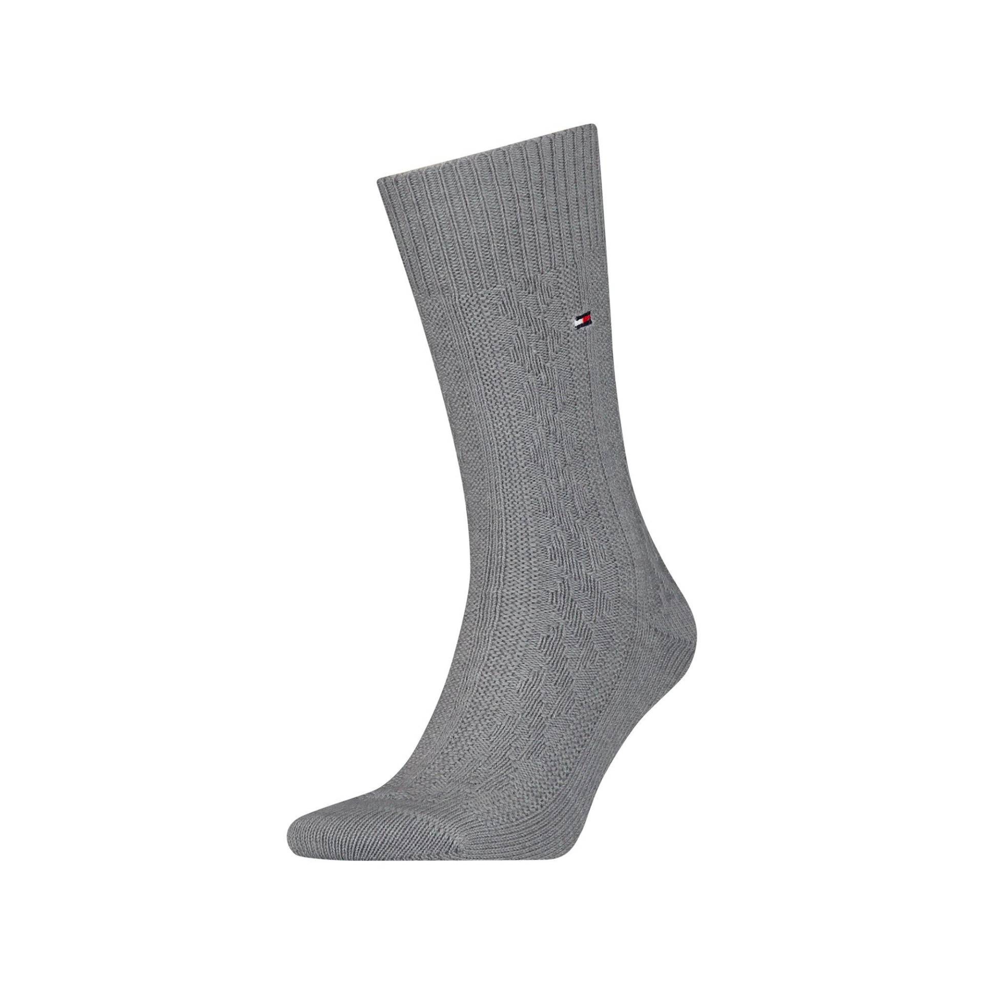 Wadenlange Socken Herren Grau Melange 43-46 von TOMMY HILFIGER