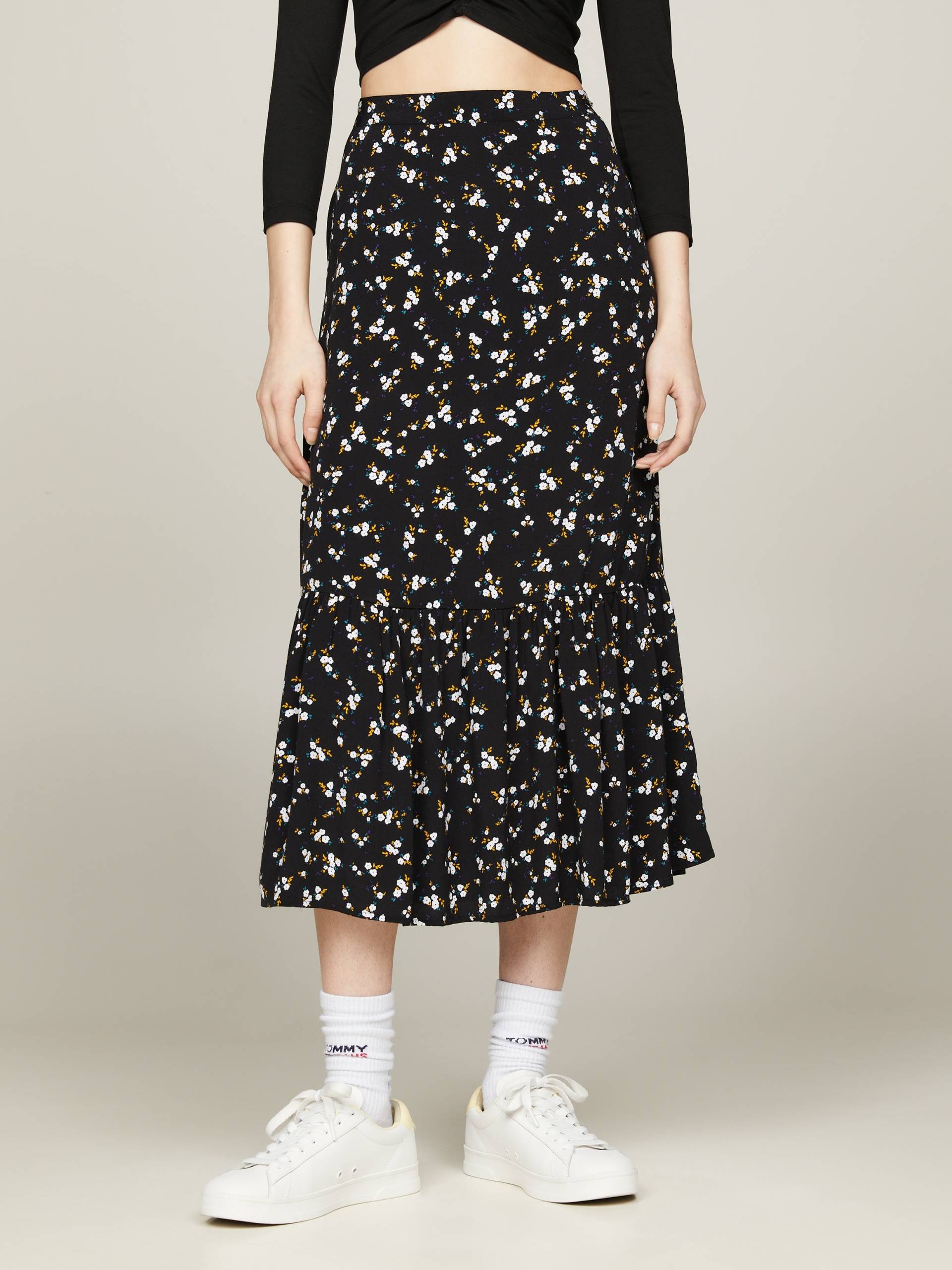 Tommy Jeans Curve A-Linien-Rock »TJW FLORAL RUFFLE MIDI SKIRT EXT« von TOMMY JEANS Curve