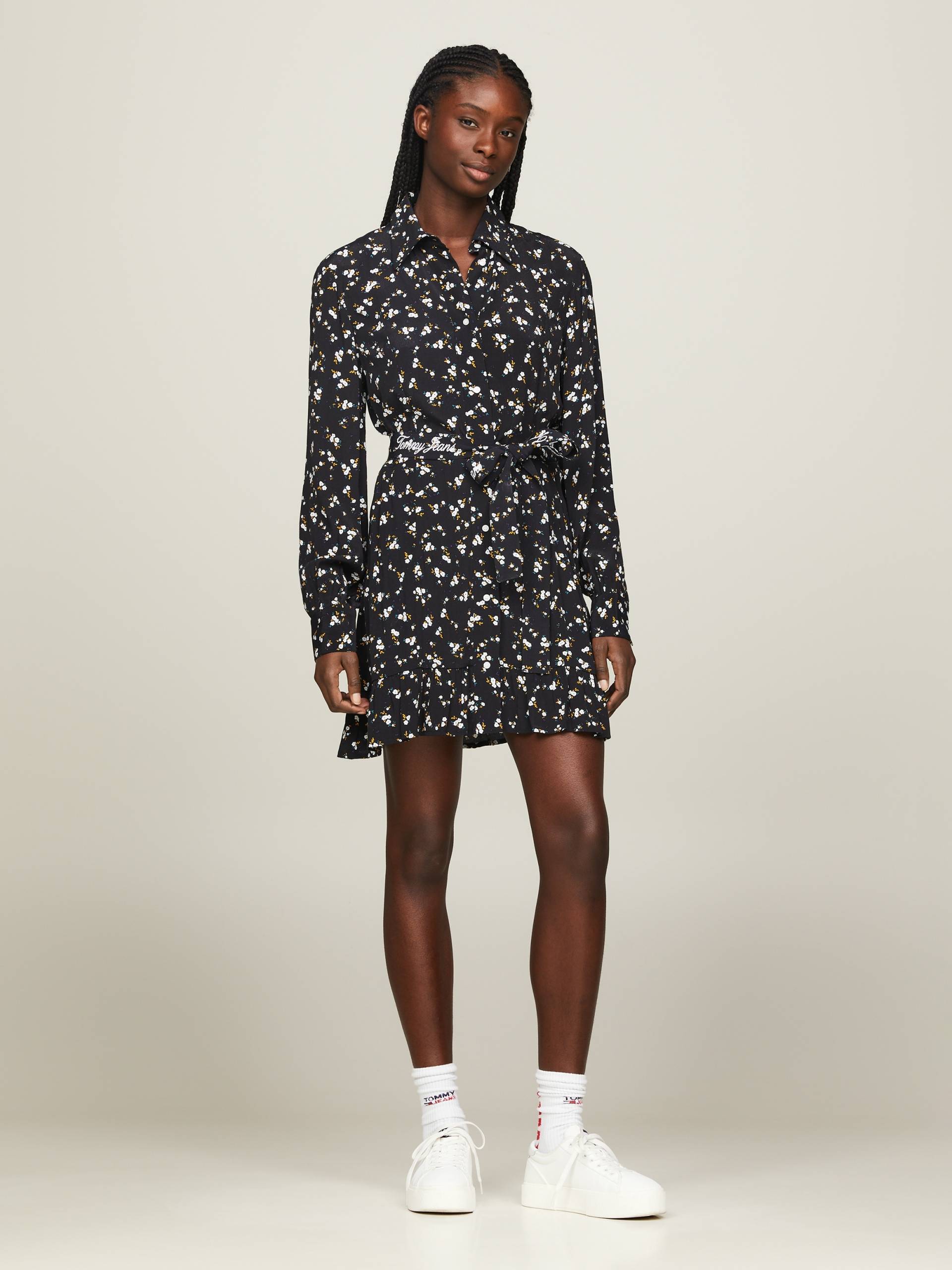 Tommy Jeans Curve Blusenkleid »TJW MINI FLORAL BELTED DRESS EXT«, Grosse Grössen Tommy Jeans Curve Blusenkleid »TJW MINI FLORAL BELTED DRESS EXT«, Grosse Grössen von TOMMY JEANS Curve