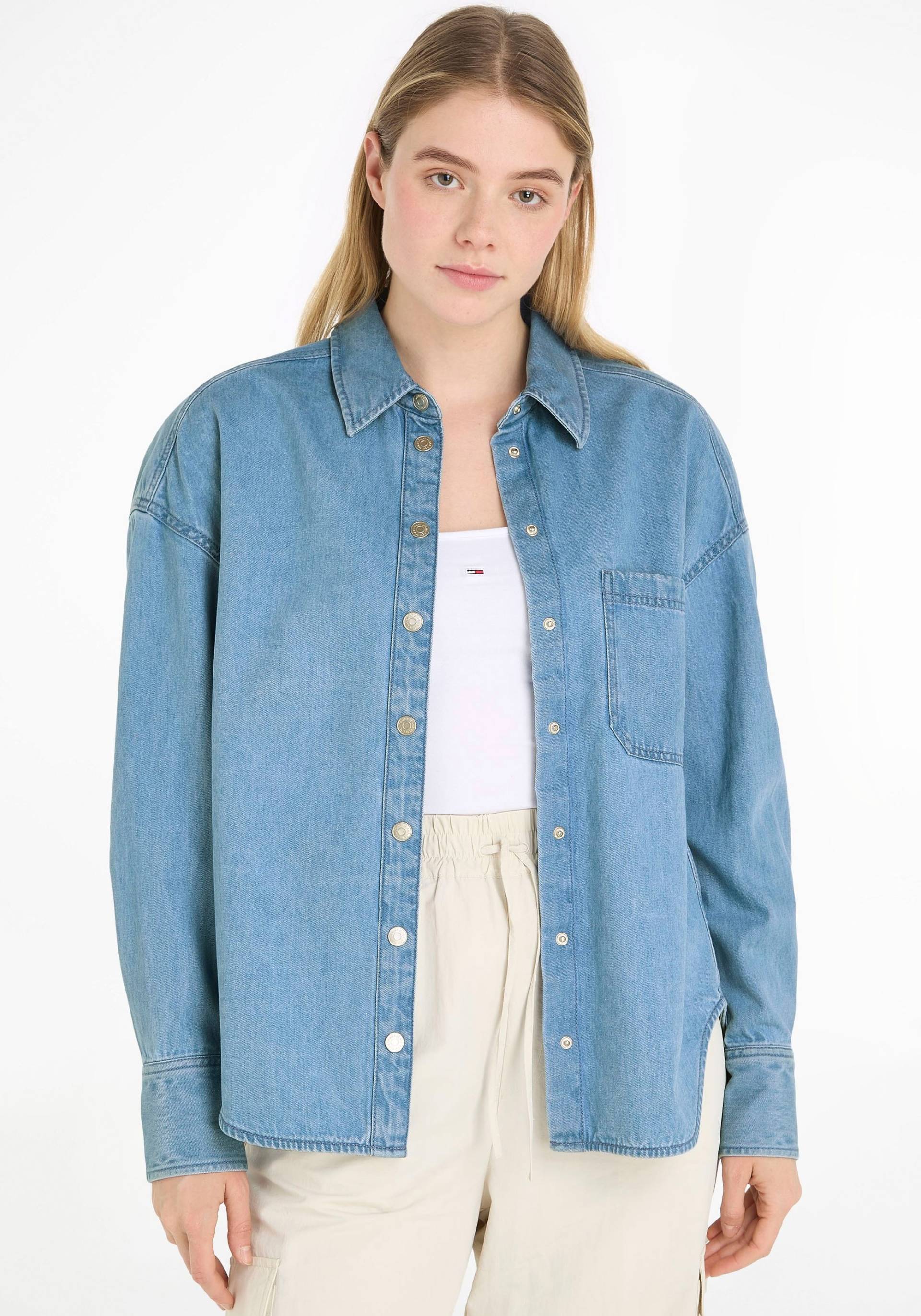 Tommy Jeans Curve Blusentop »TJW DENIM OVERSHIRT EXT« Tommy Jeans Curve Blusentop »TJW DENIM OVERSHIRT EXT« von TOMMY JEANS Curve