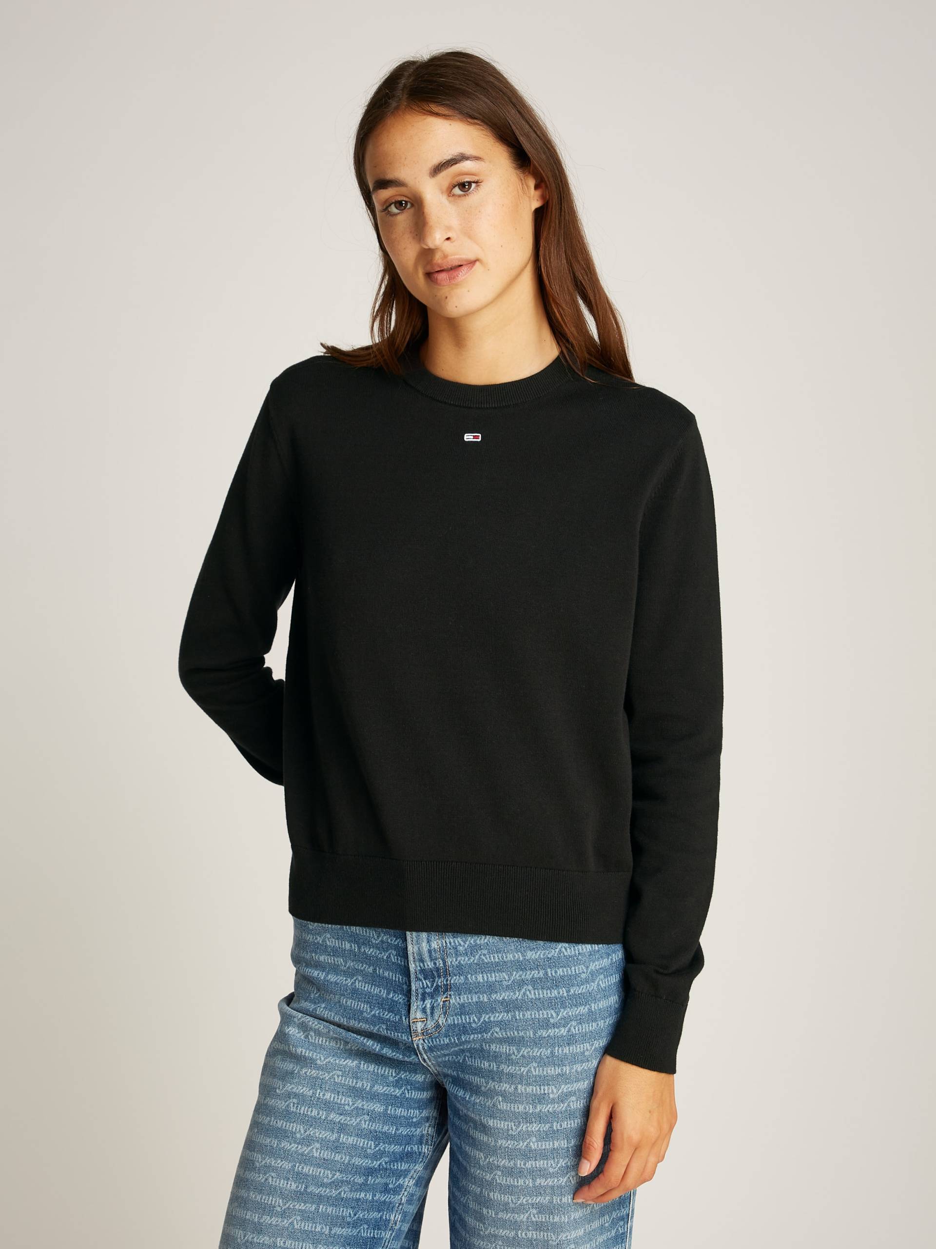 Tommy Jeans Curve Rundhalspullover »TJW ESSENTIAL CREW SWEATER EXT«, in Grossen Grössen, Rundhals Tommy Jeans Curve Rundhalspullover »TJW ESSENTIAL CREW SWEATER EXT«, in Grossen Grössen, Rundhals von TOMMY JEANS Curve