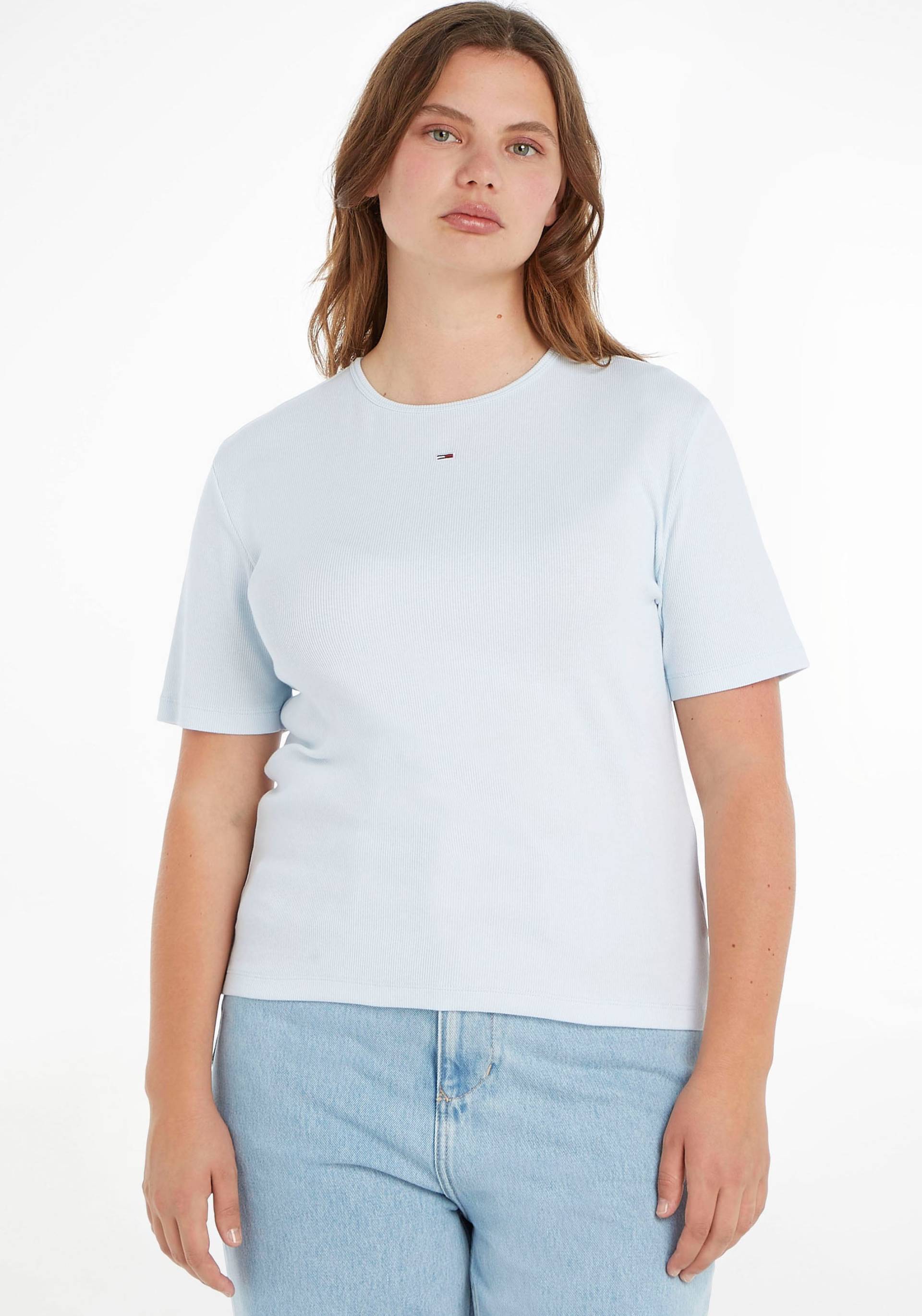 Tommy Jeans Curve Rundhalsshirt »TJW CRV BBY ESSENTIAL RIB SS«, (1 tlg.) von TOMMY JEANS Curve