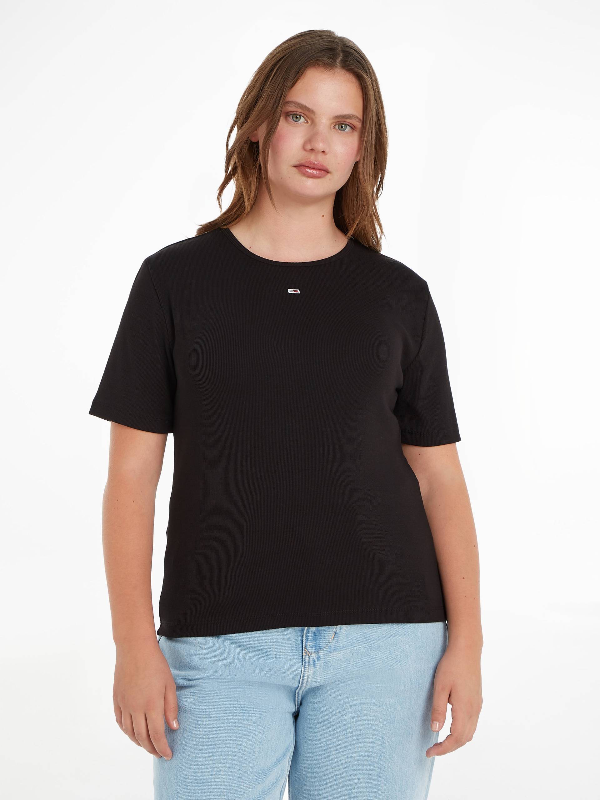 Tommy Jeans Curve Rundhalsshirt »TJW CRV BBY ESSENTIAL RIB SS«, (1 tlg.) von TOMMY JEANS Curve