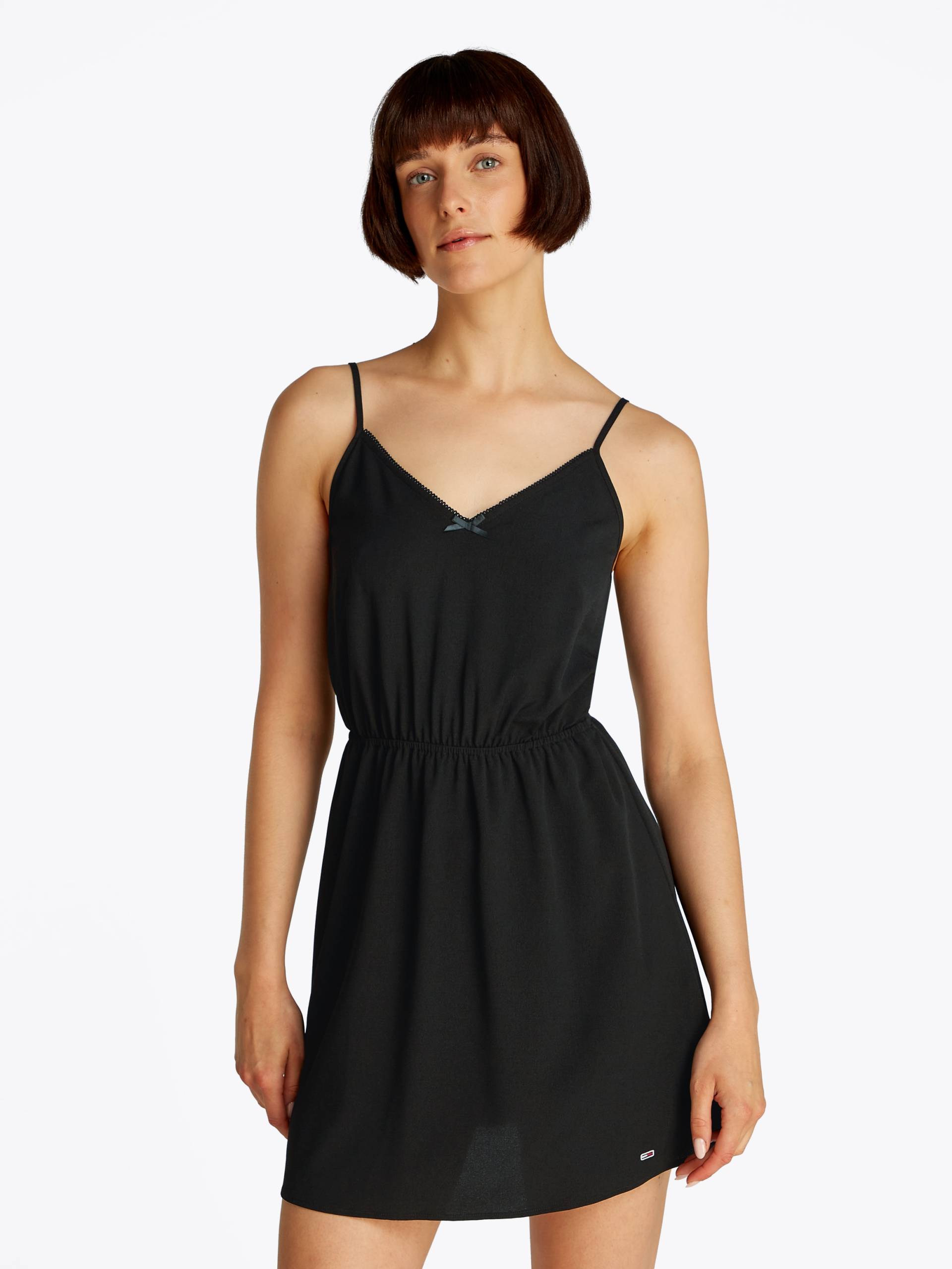 Tommy Jeans Curve Spaghettikleid »TJW ESSENTIAL STRAP DRESS EXT«, in Grossen Grössen, Spaghettiträger, Logostrickerei Tommy Jeans Curve Spaghettikleid »TJW ESSENTIAL STRAP DRESS EXT«, in Grossen Grössen, Spaghettiträger, Logostrickerei von TOMMY JEANS Curve