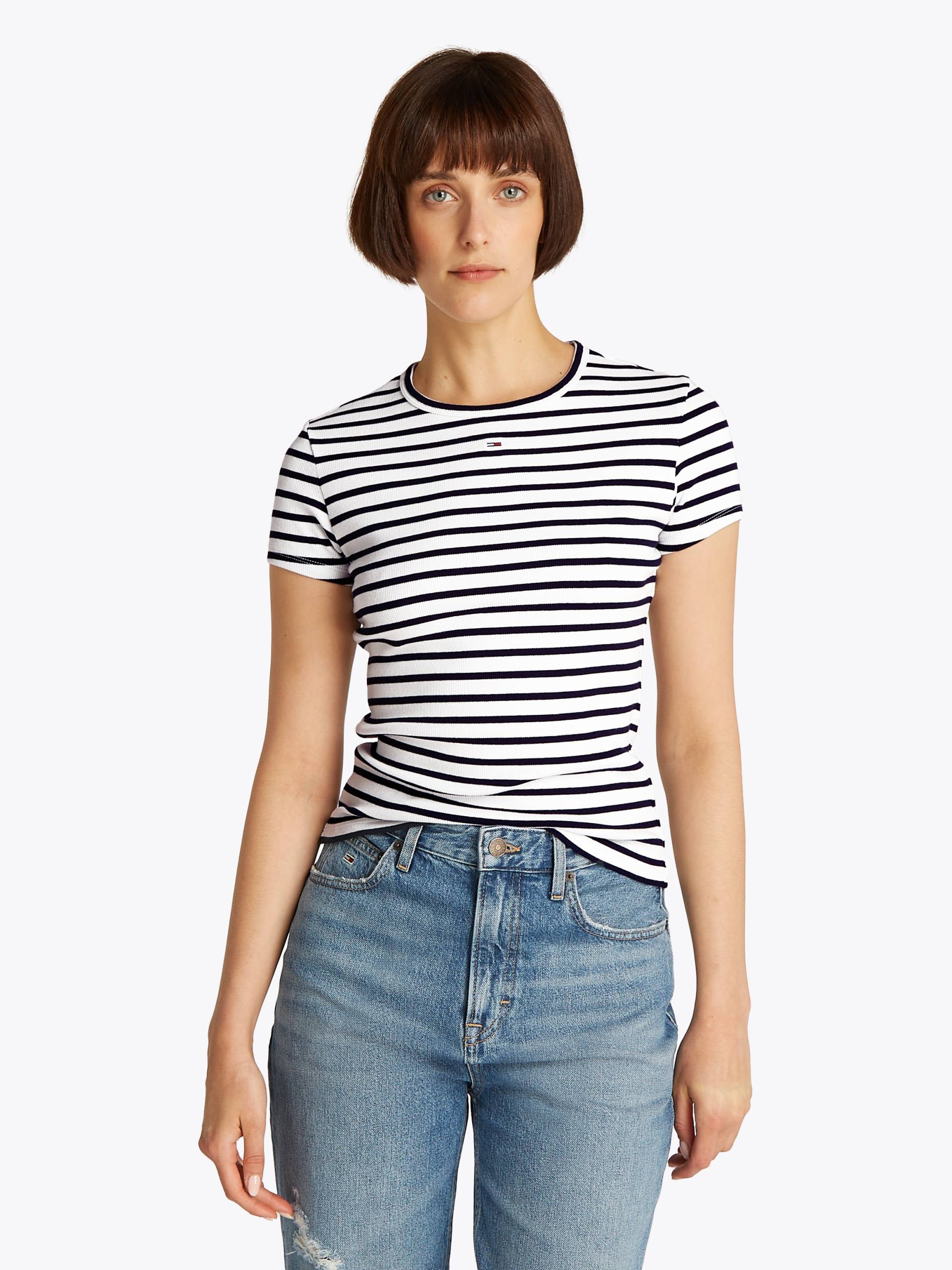 Tommy Jeans Curve T-Shirt »Slim Essential Rib«, Grosse Grössen Tommy Jeans Curve T-Shirt »Slim Essential Rib«, Grosse Grössen von TOMMY JEANS Curve