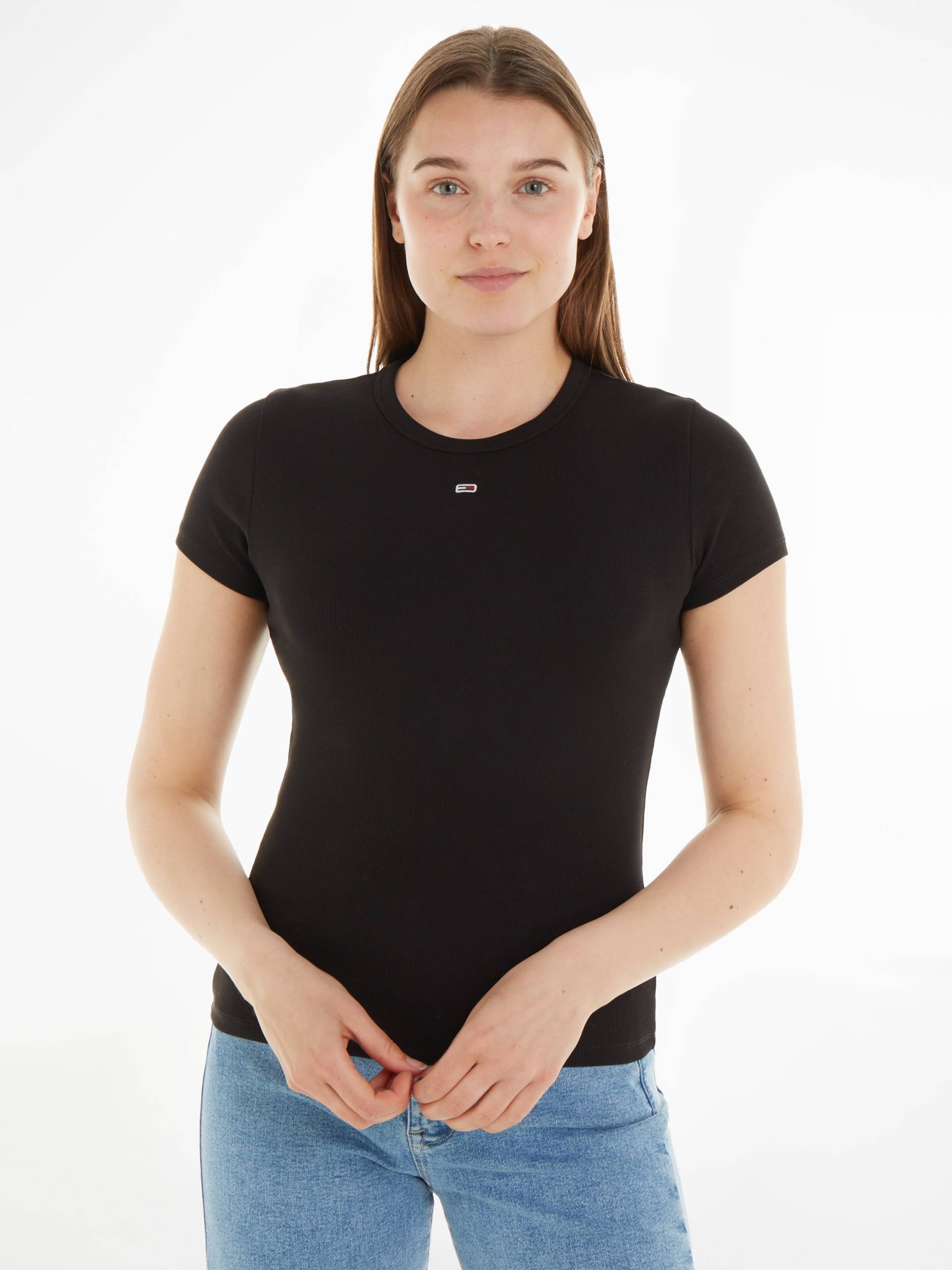 Tommy Jeans Curve T-Shirt »TJW SLIM ESSENTIAL RIB SS EXT« von TOMMY JEANS Curve