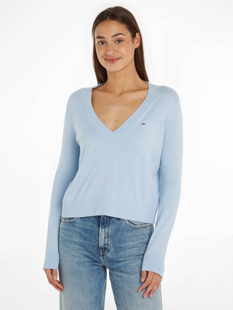Tommy Jeans Curve V-Ausschnitt-Pullover »TJW ESSENTIAL VNECK SWEATER EXT« von TOMMY JEANS Curve