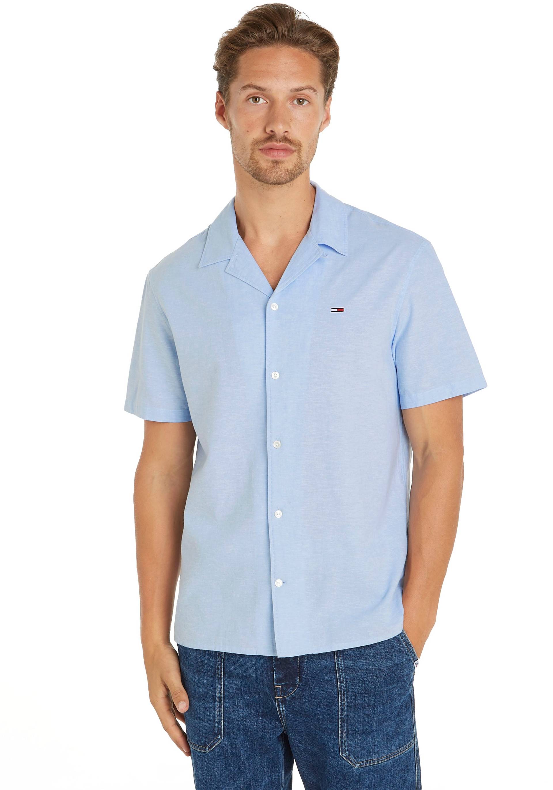 Tommy Jeans Plus Kurzarmhemd »TJM LINEN BLEND CAMP SHIRT EXT« von TOMMY JEANS Plus