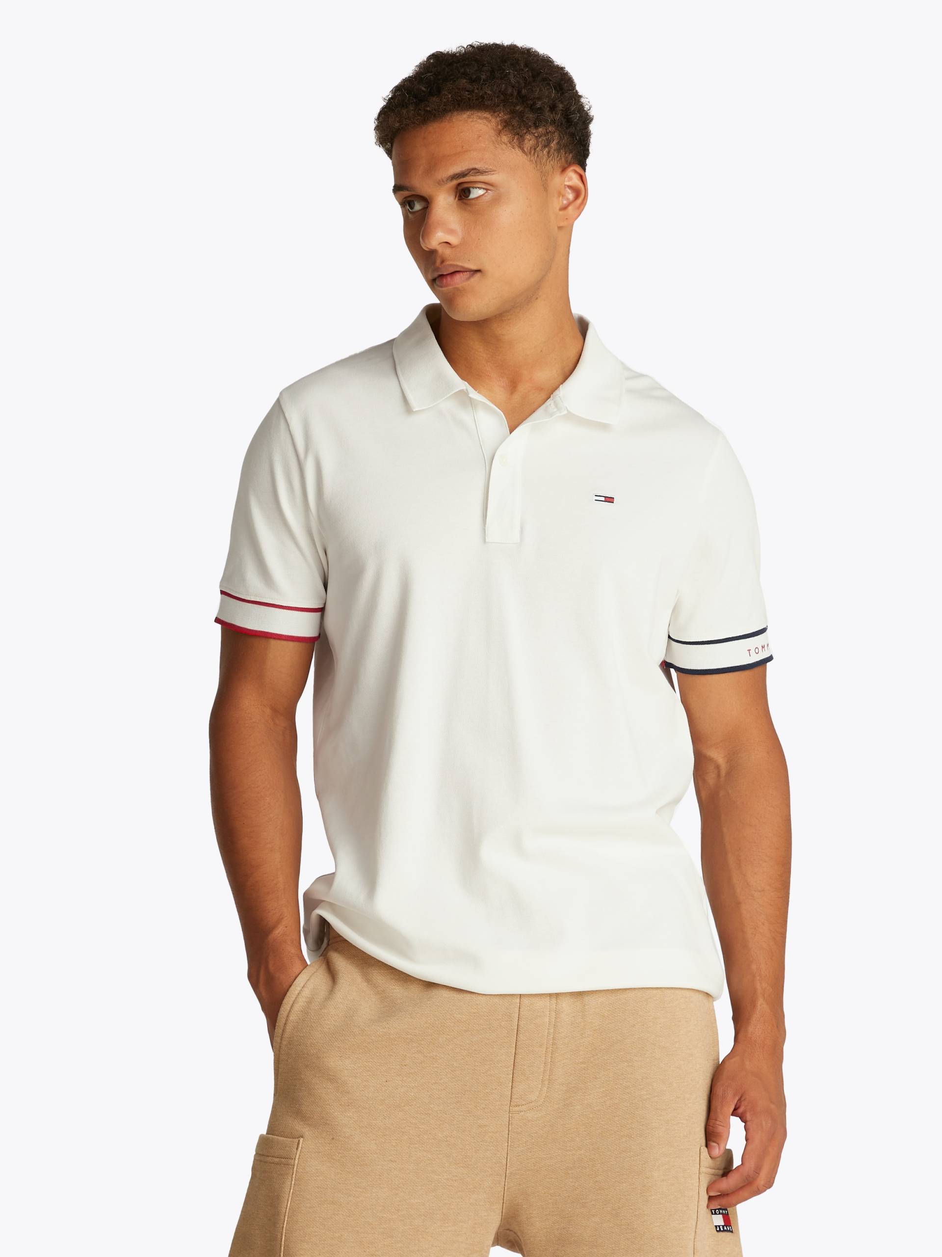 Tommy Jeans Plus Poloshirt »TJM SLIM FLAG CUFF POLO EXT«, Grosse Grössen Tommy Jeans Plus Poloshirt »TJM SLIM FLAG CUFF POLO EXT«, Grosse Grössen von TOMMY JEANS Plus