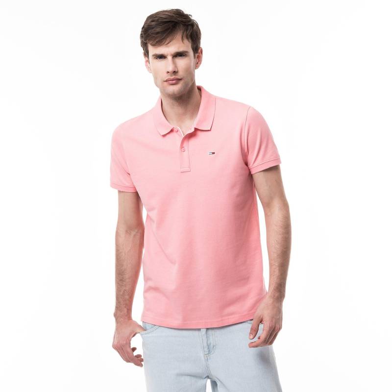 Poloshirt, Kurzarm Herren Pink L von TOMMY JEANS