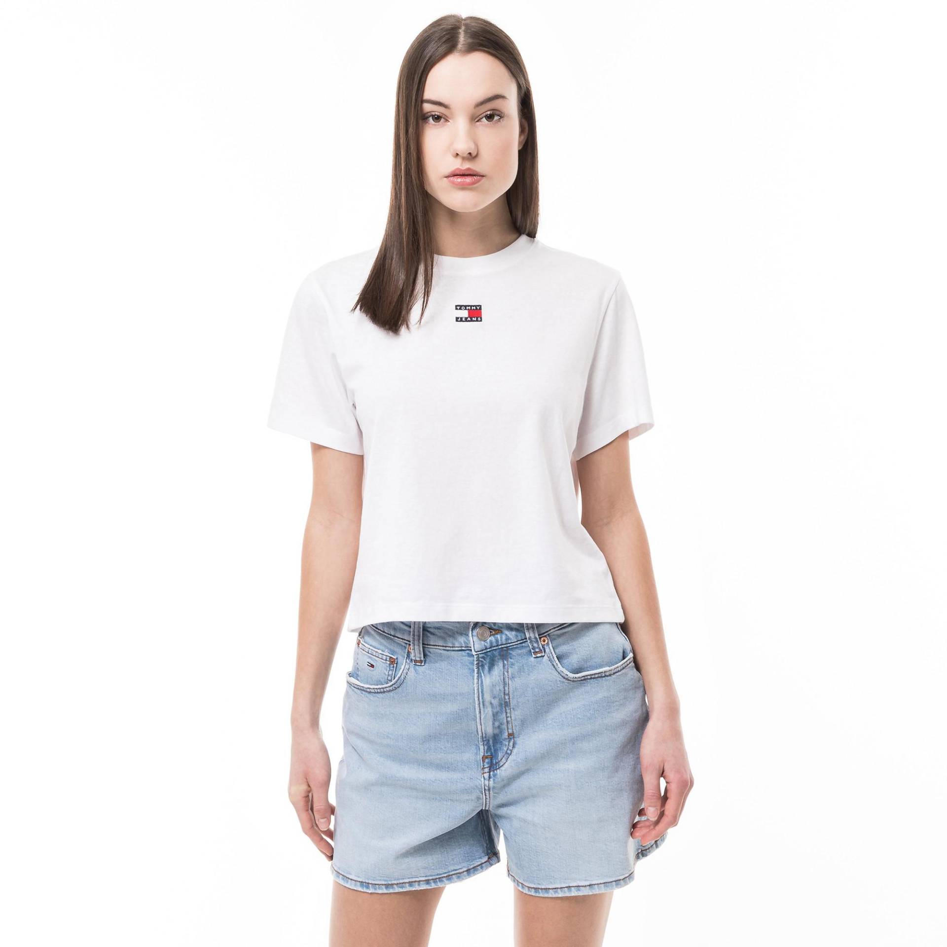 T-shirt Damen Weiss S von TOMMY JEANS