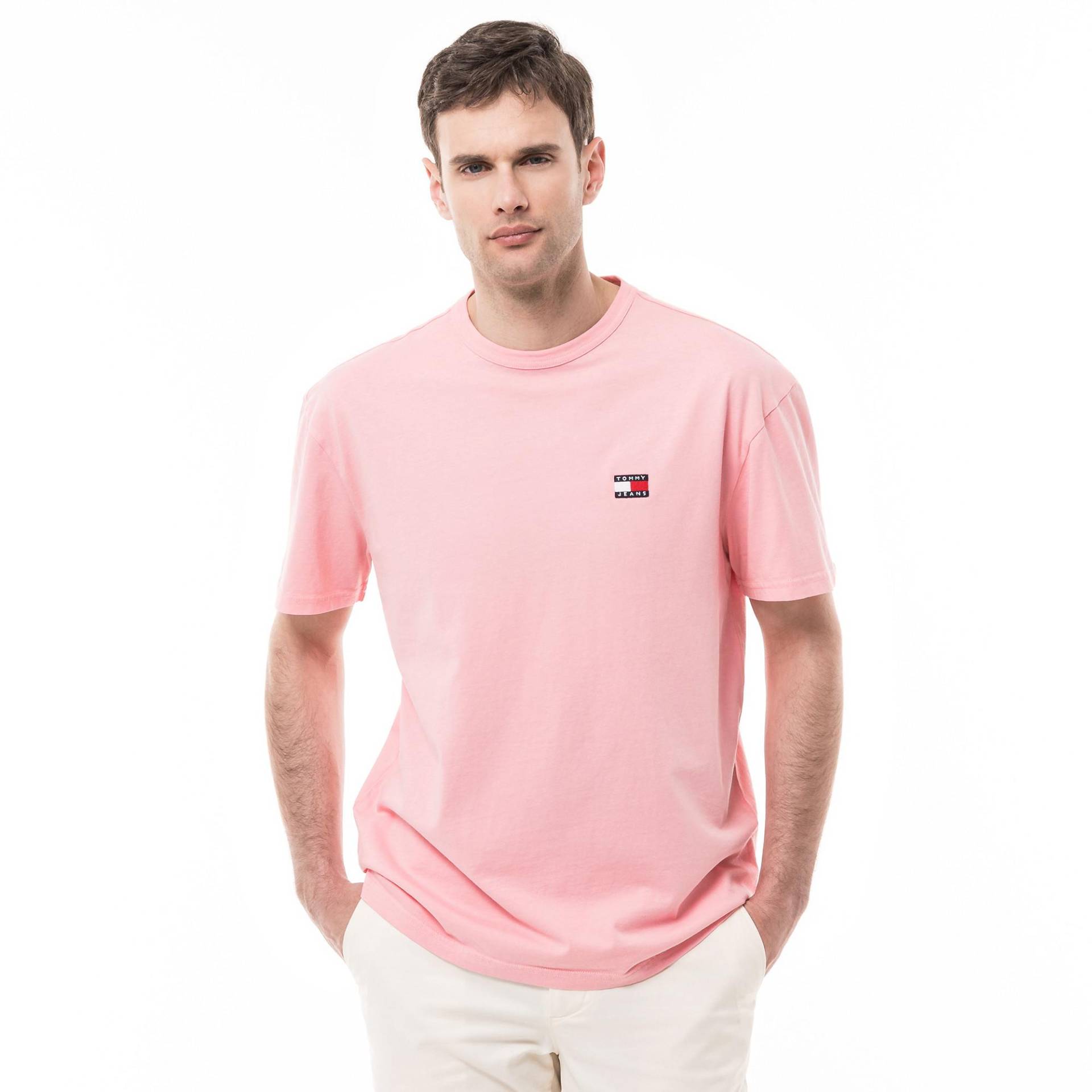 T-shirt Herren Pink S von TOMMY JEANS