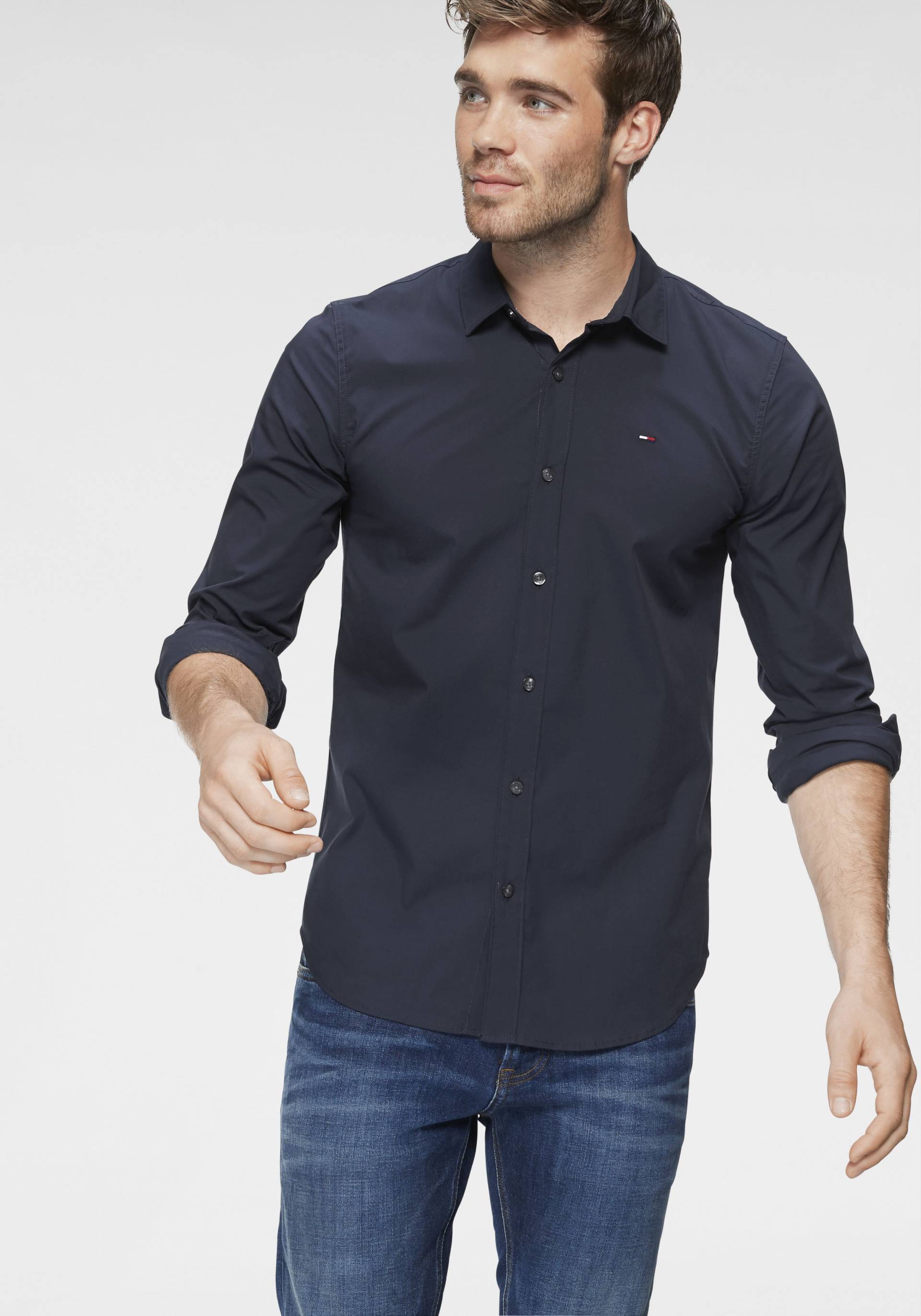 Tommy Jeans Langarmhemd »Sabim Stretch Hemd Shirt«, Stretch Hemd, Premium, Slim Fit, mit Elasthan von Tommy Jeans